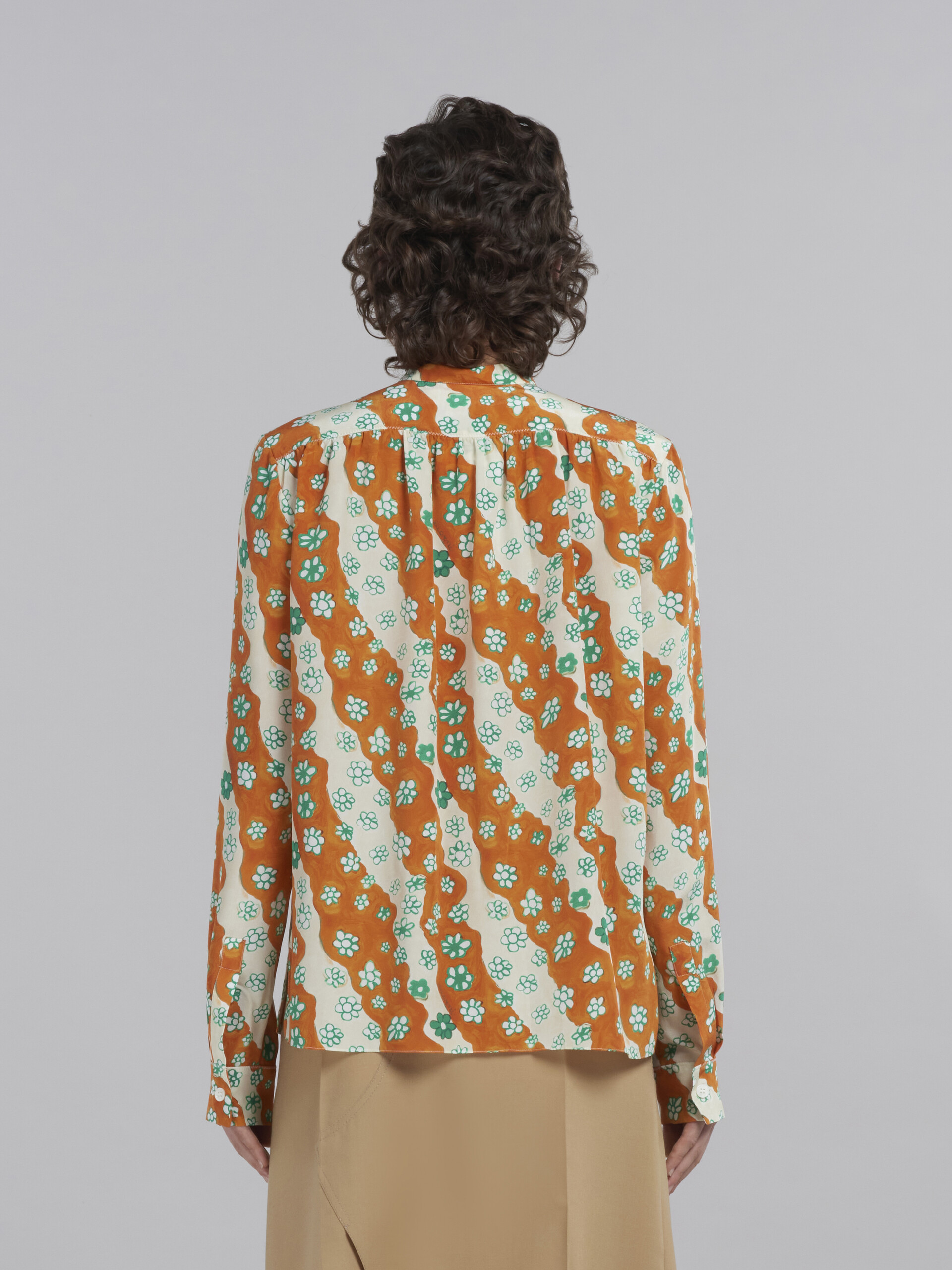 Printed silk blouse - Shirts - Image 3