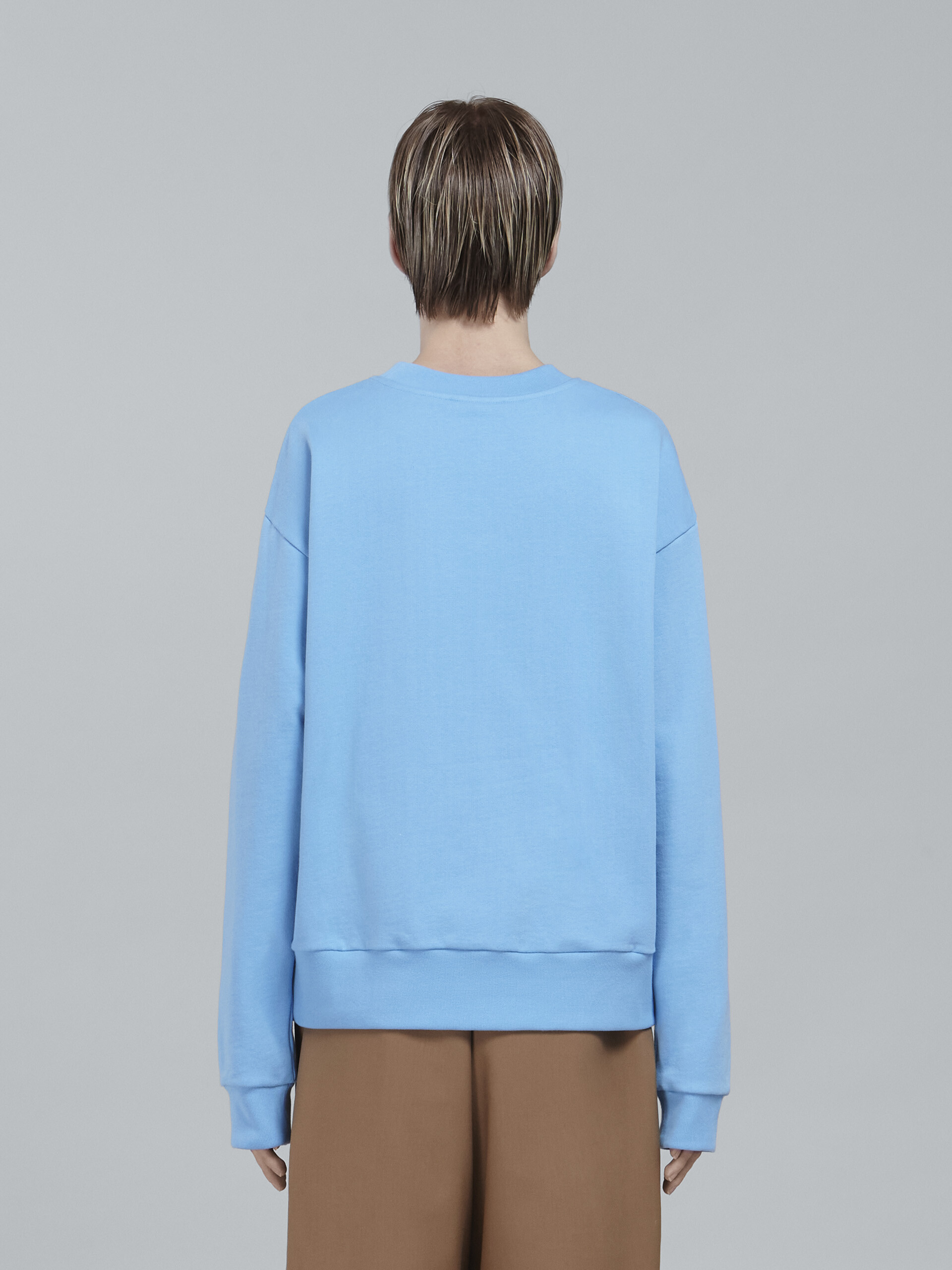 Blue bio cotton sweatshirt - Sweaters - Image 3