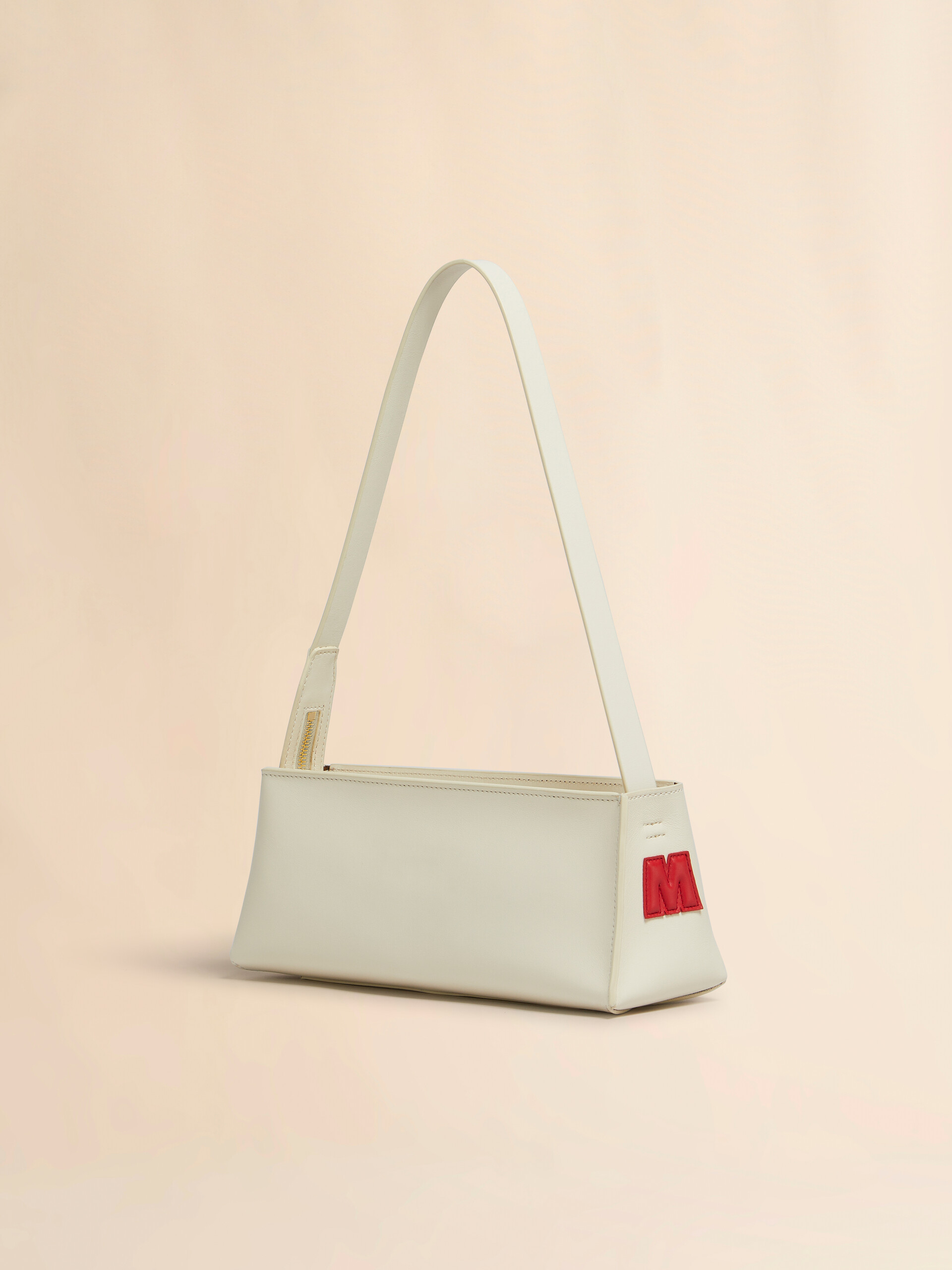 Cream leather Museo baguette bag - Shoulder Bags - Image 3