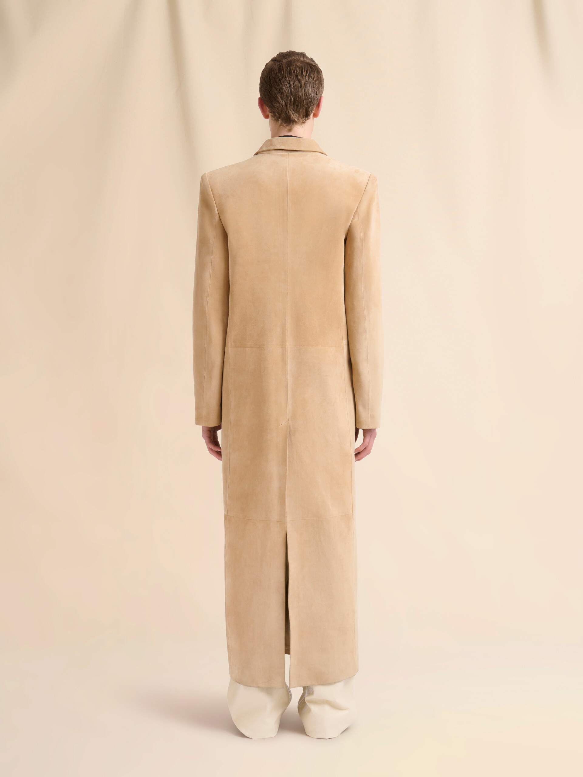 Camel suede duster coat - Coat - Image 3