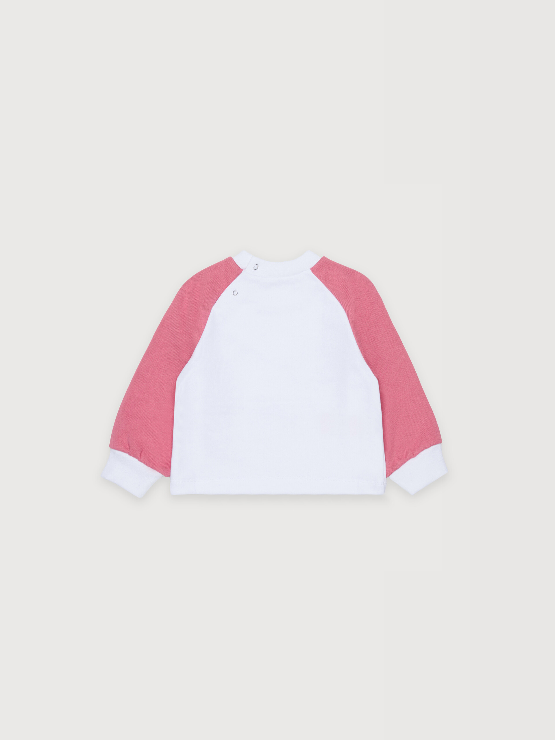White and cotton cotton sweatshirt with bird print - Sweaters - Image 2