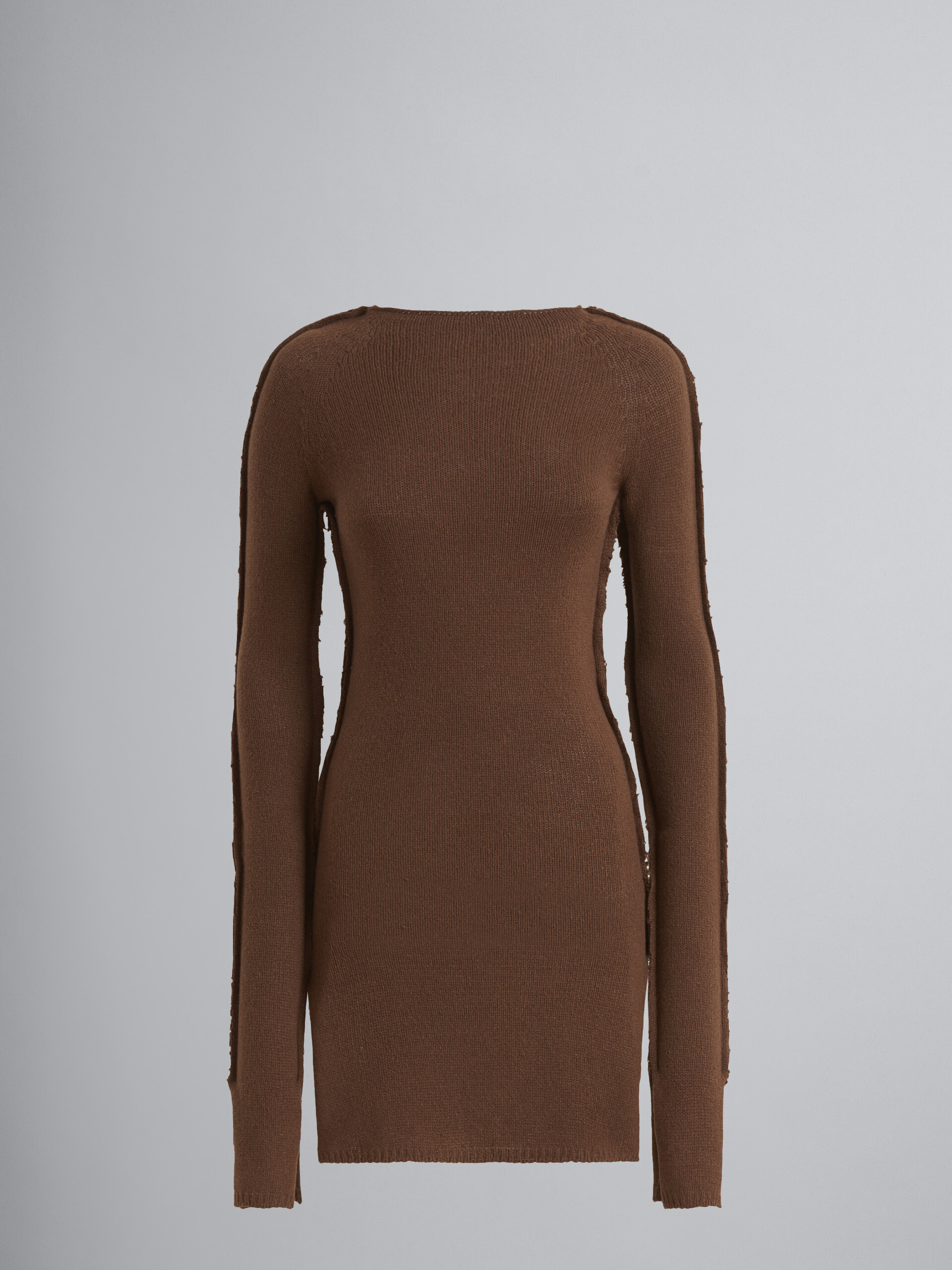 Recycled cashmere sweater with side slits and cuffs - Pullovers - Image 1