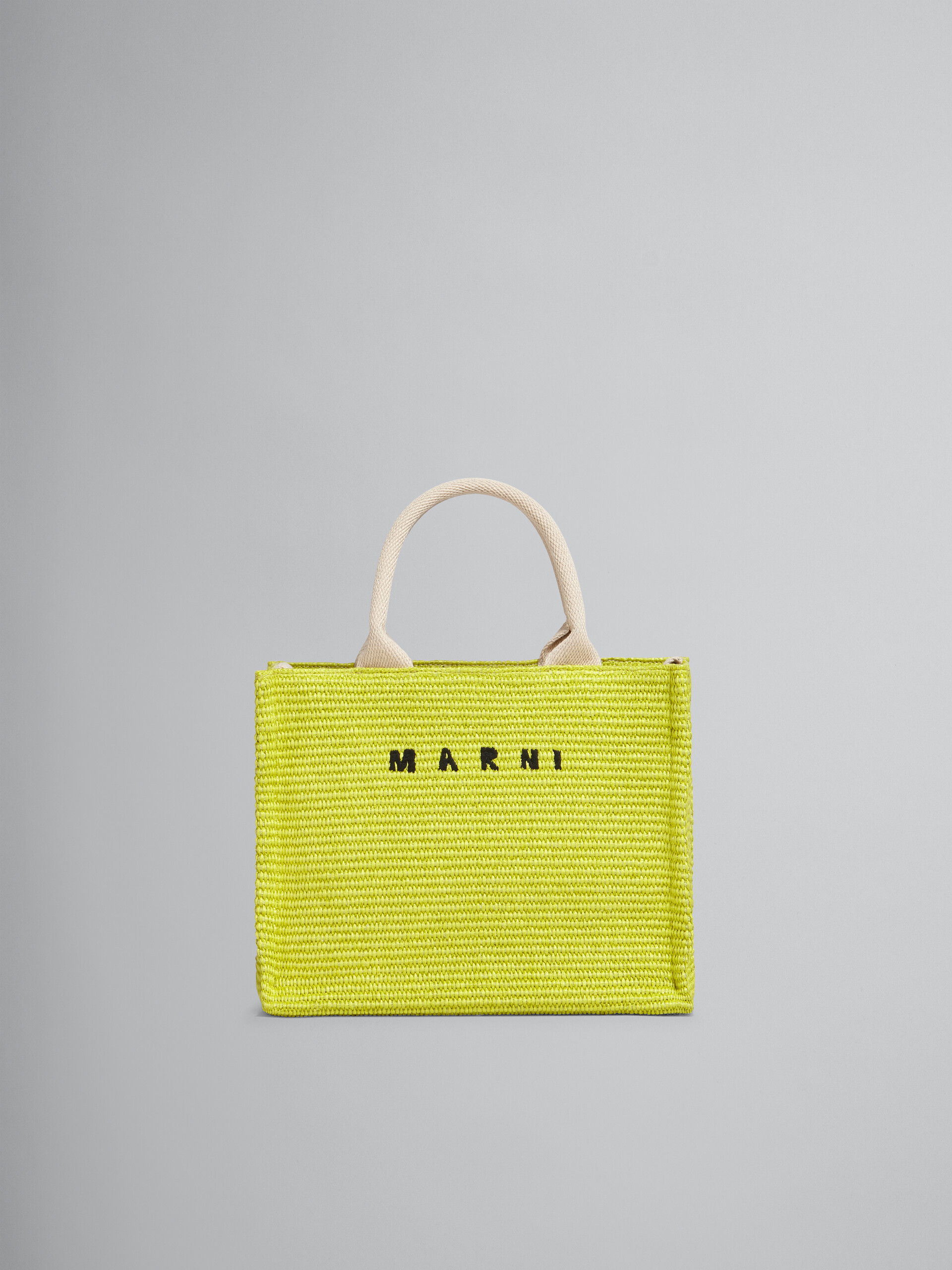 Small yellow raffia tote bag - Shopping Bags - Image 1