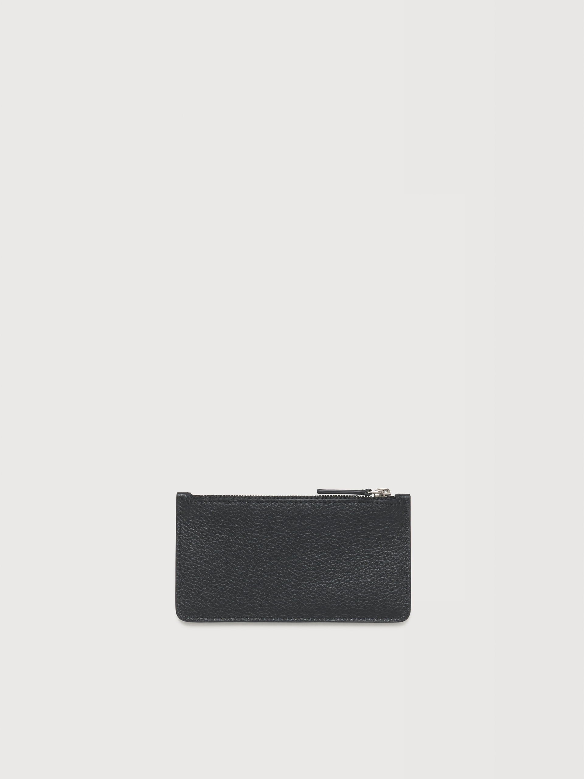 Black leather card case with Marni Mending embroidery - Wallets - Image 3