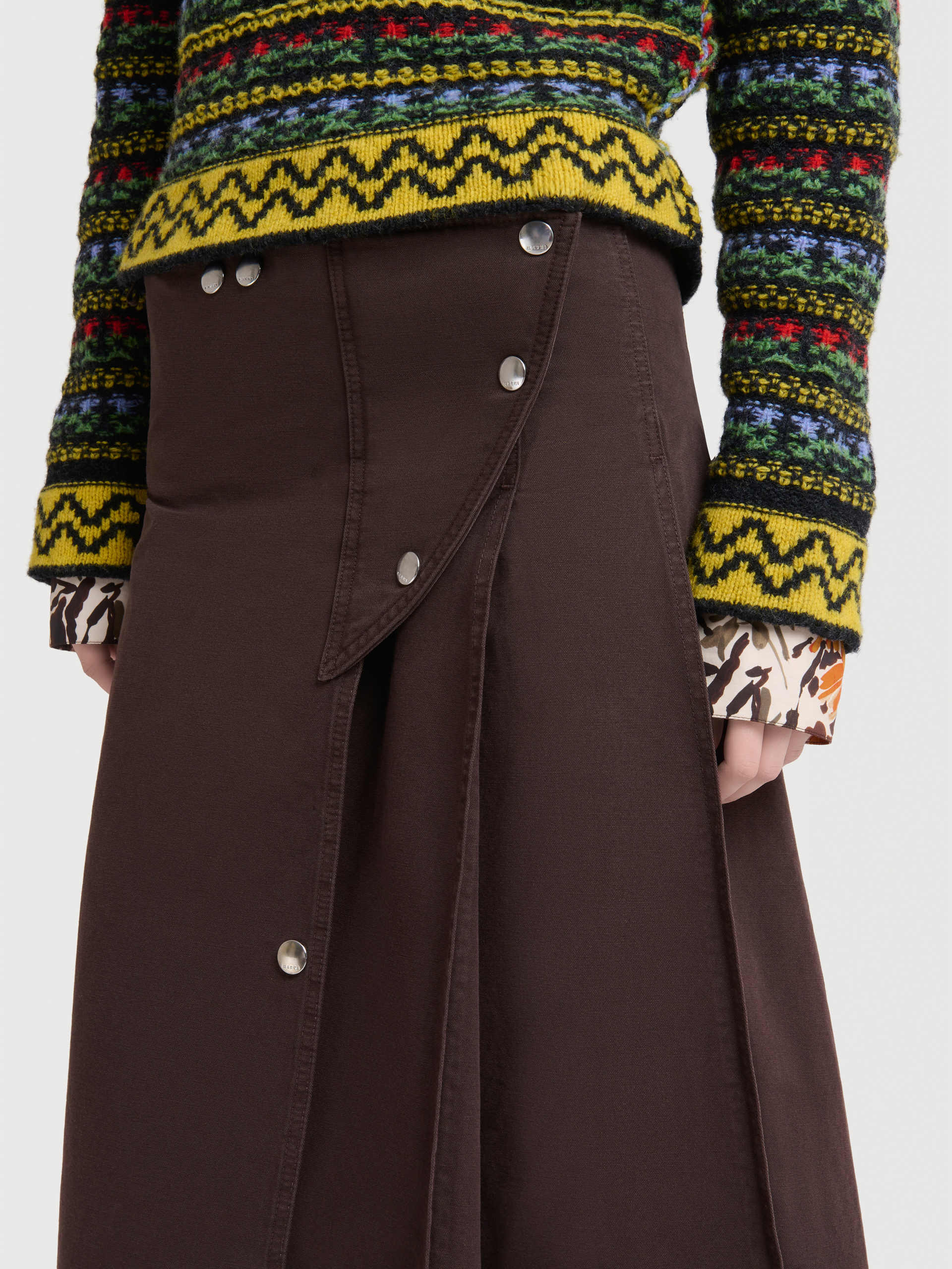 Deep purple skirt with utility pocket - Skirts - Image 5