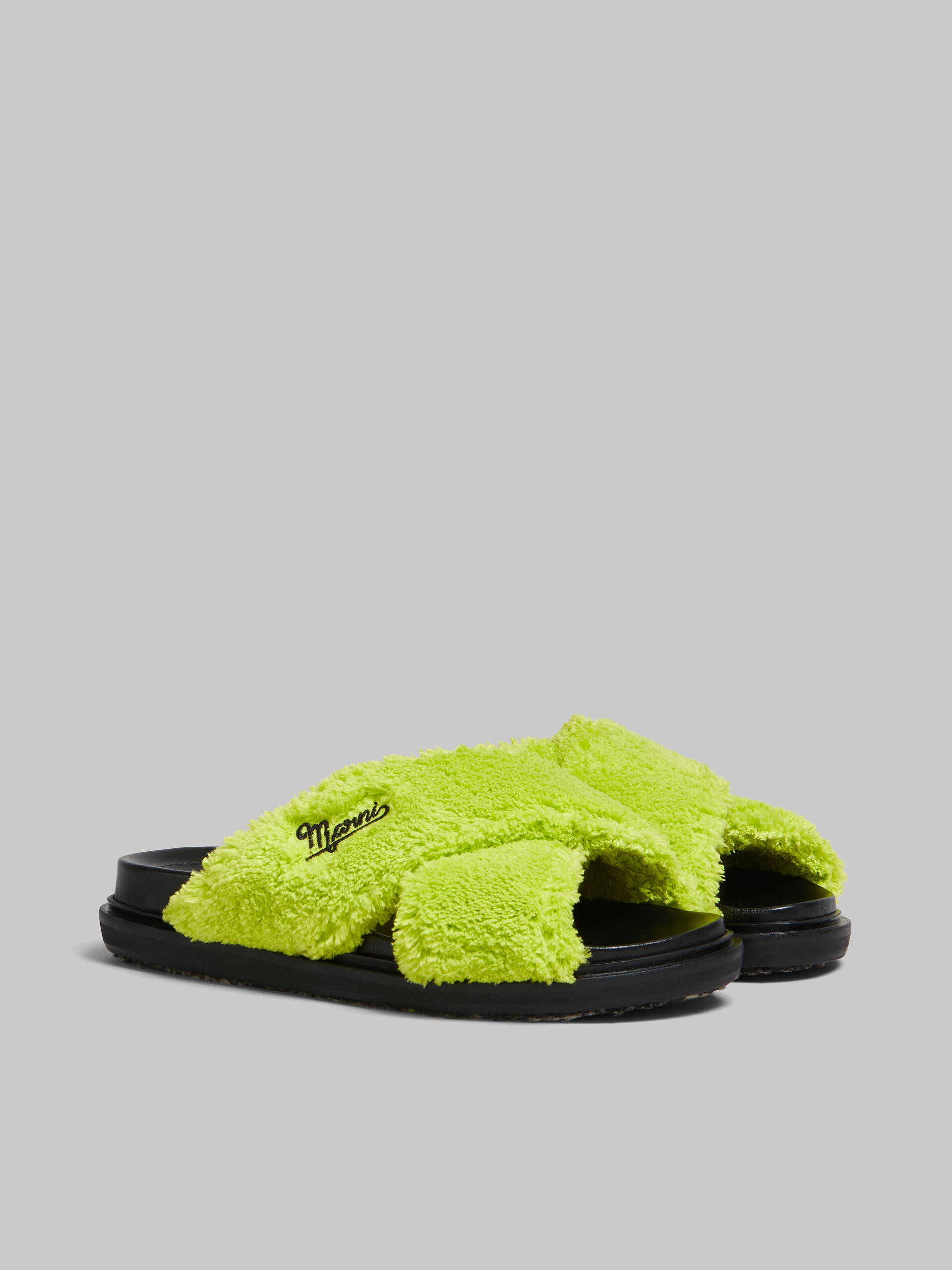 Green Terry slide sandal - Sandals - Image 2
