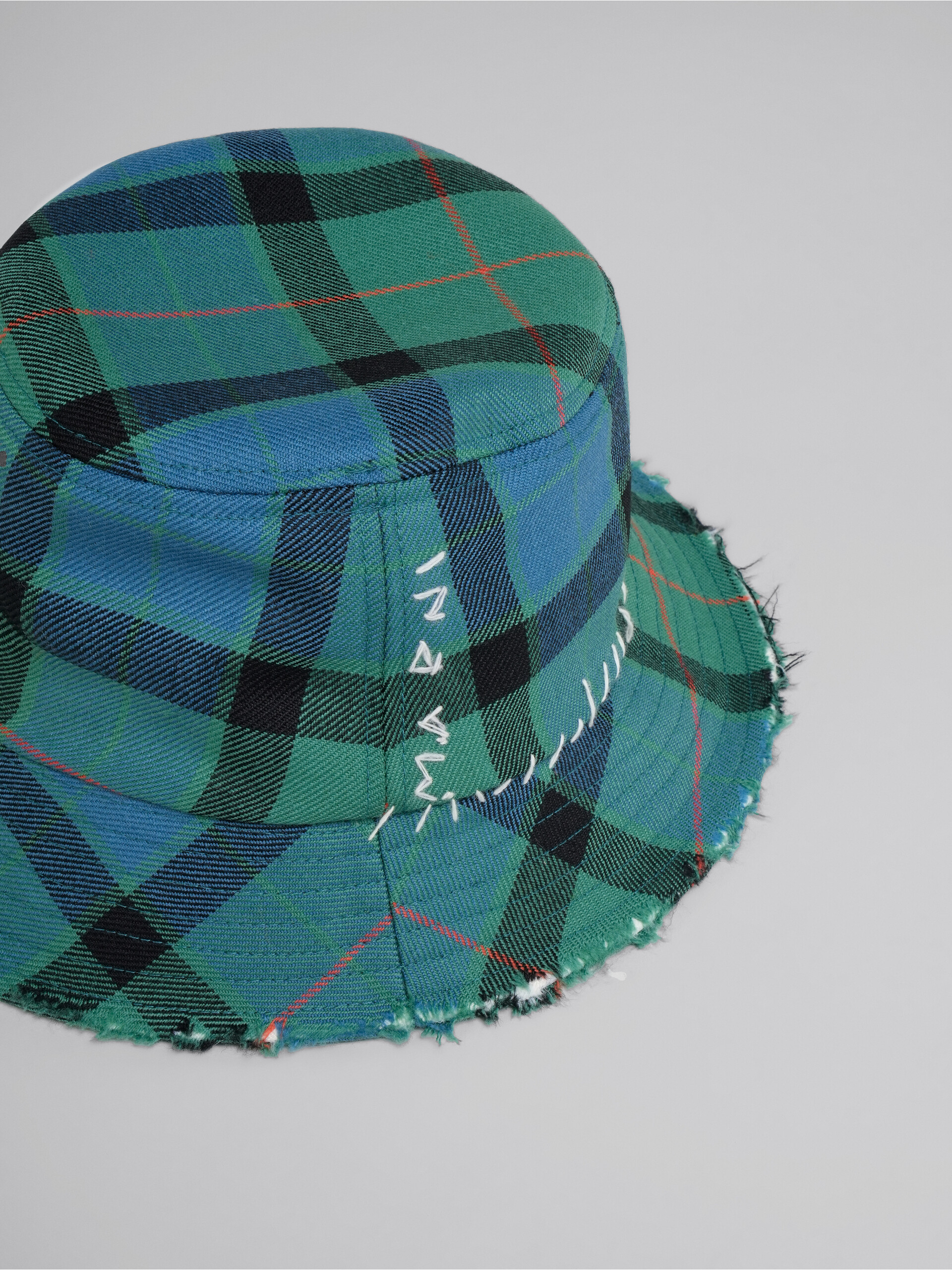 Multicolor tartan wool bucket hat - Hats - Image 4