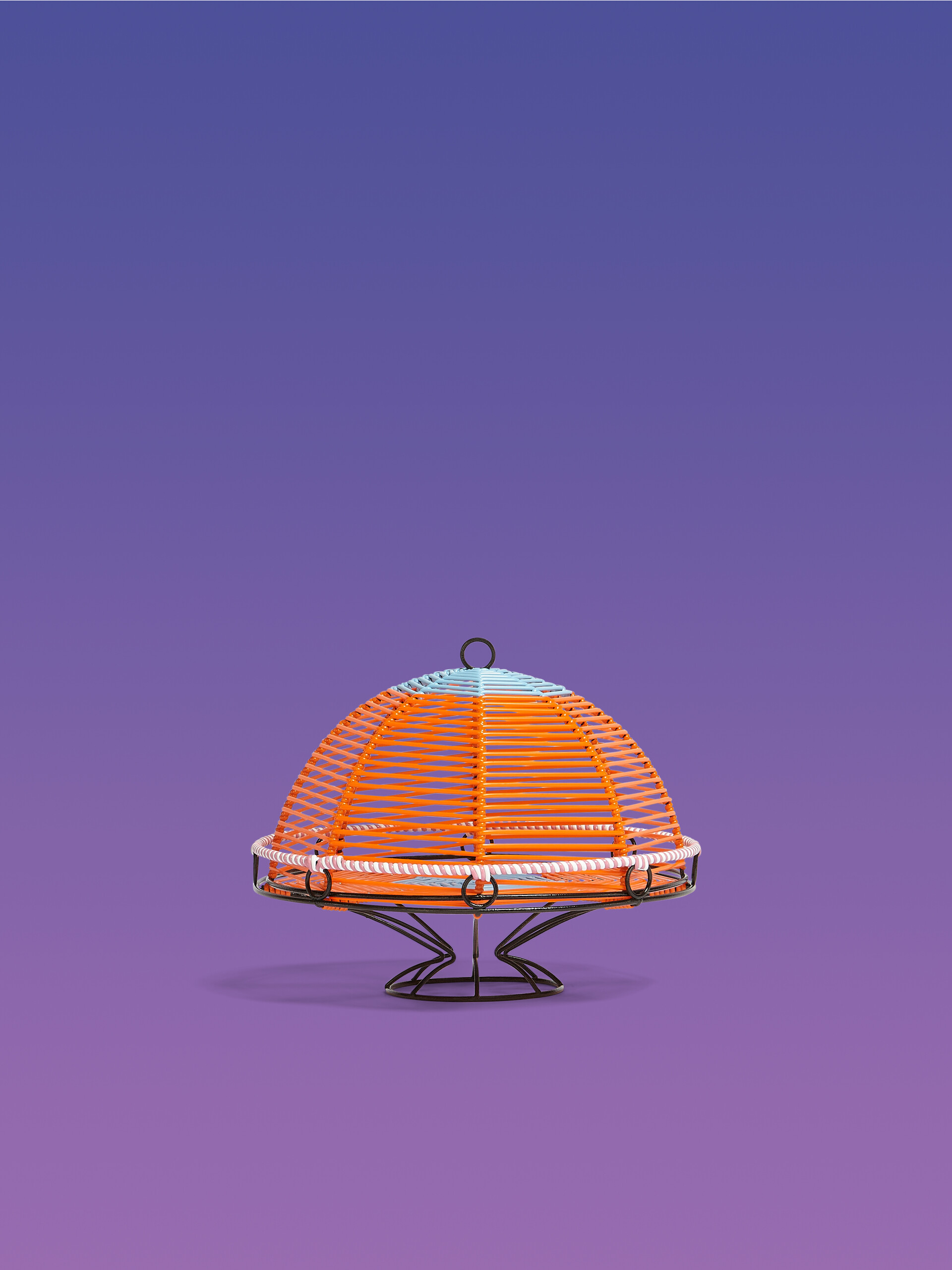 MARNI MARKET cakestand in iron colourblock orange PVC - Home Accessories - Image 1