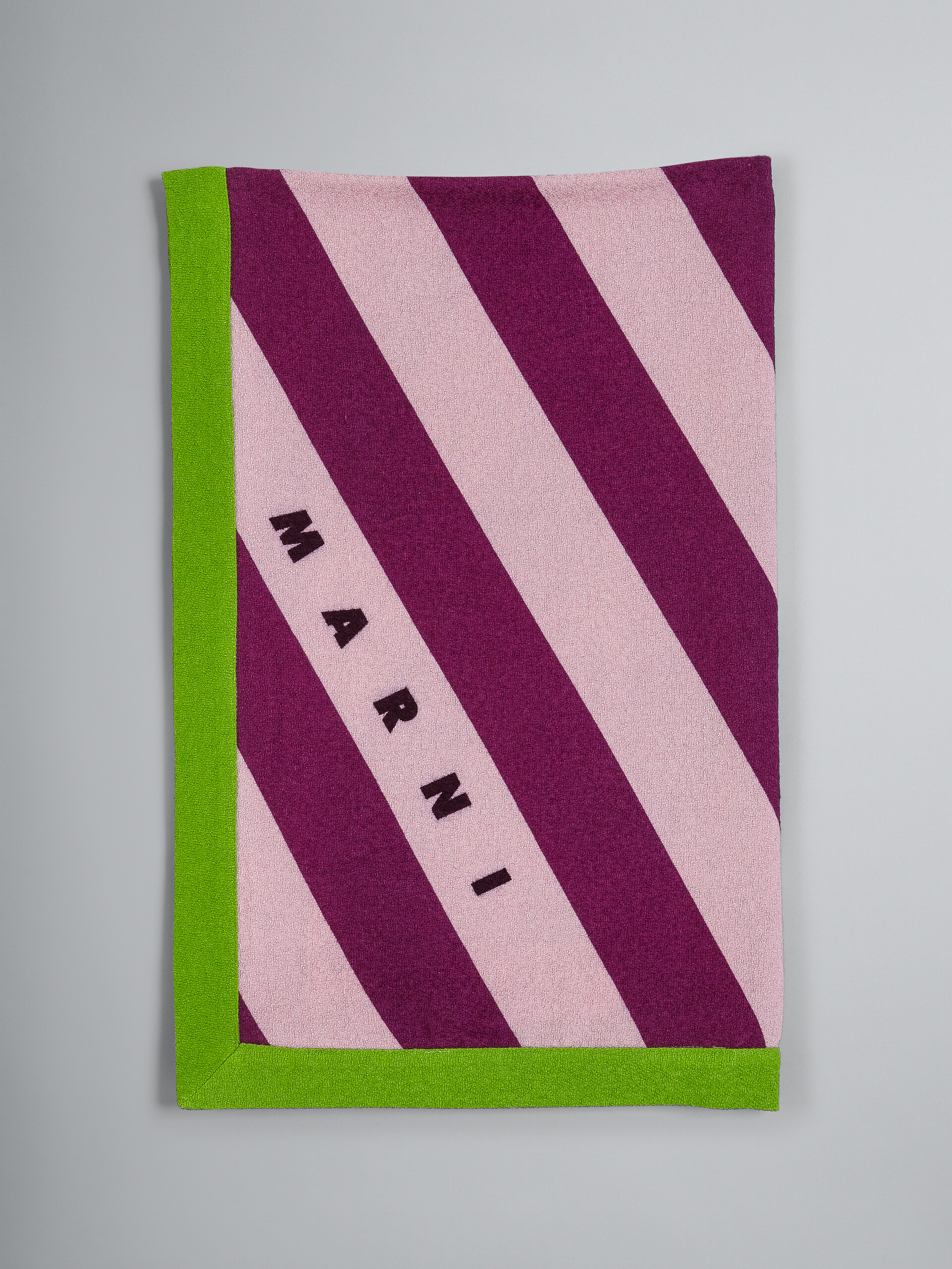 Pink striped crêpe cotton sarong - Other accessories - Image 1