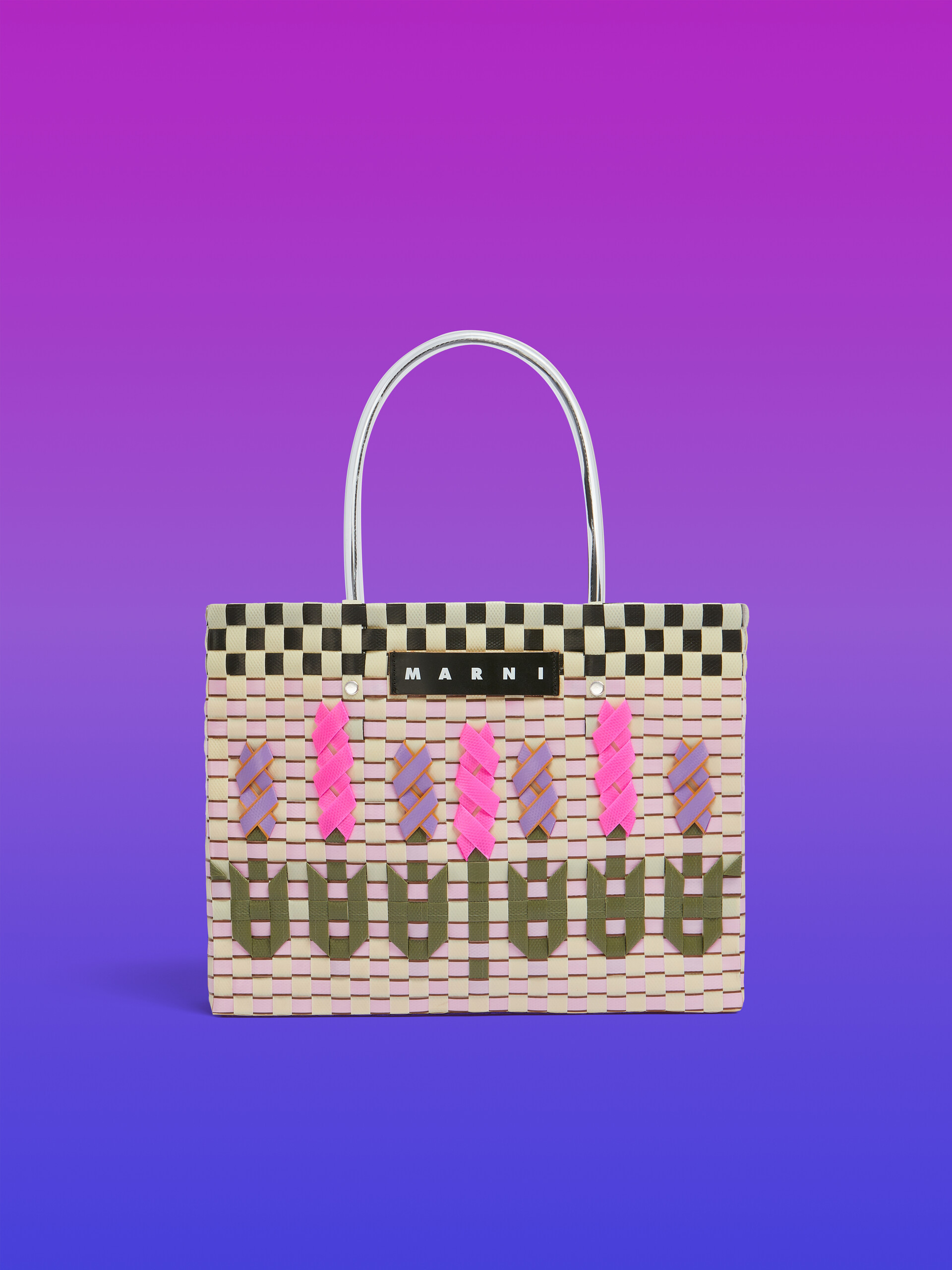マルニ　ショッピングバッグ　ピンク ピンク MARNI MARKET Sunday ミニ バスケットバッグ | Marni