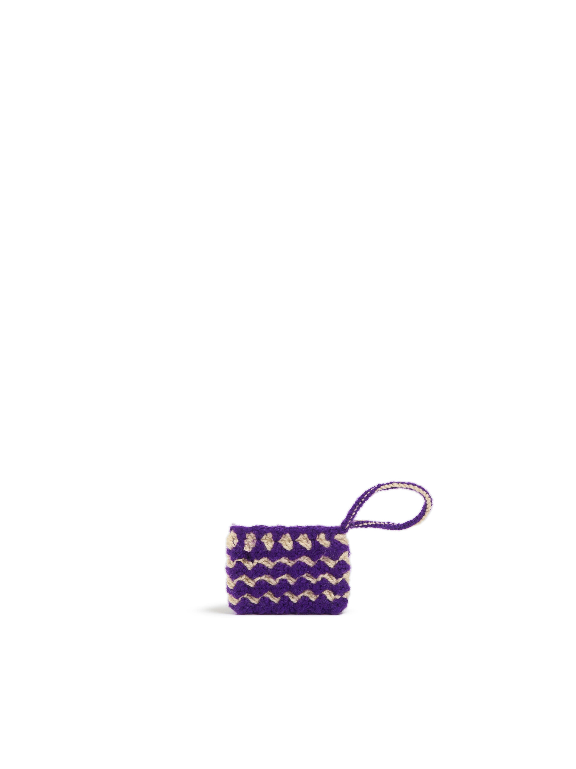 Mini-pochette Marni Market Chessboard noire réalisée au crochet - Accessoires - Image 2