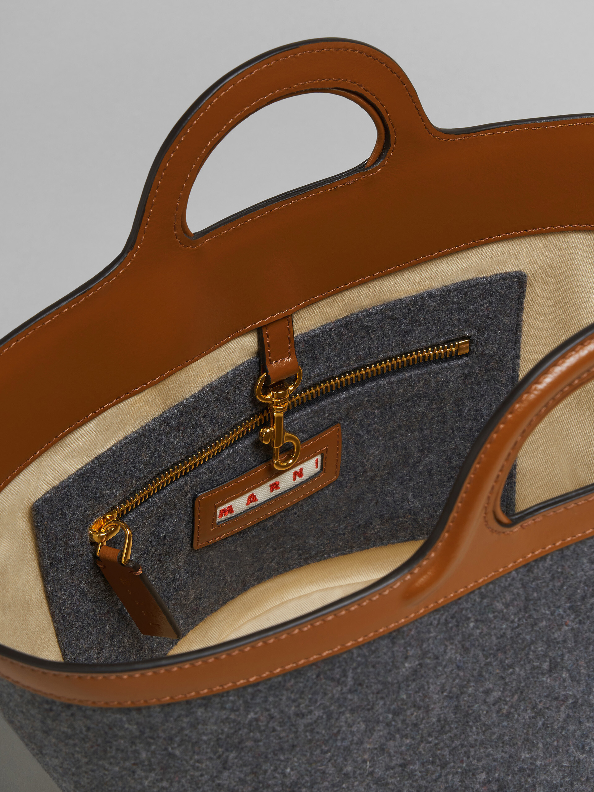 TROPICALIA small bag in felt and leather - Handbag - Image 4