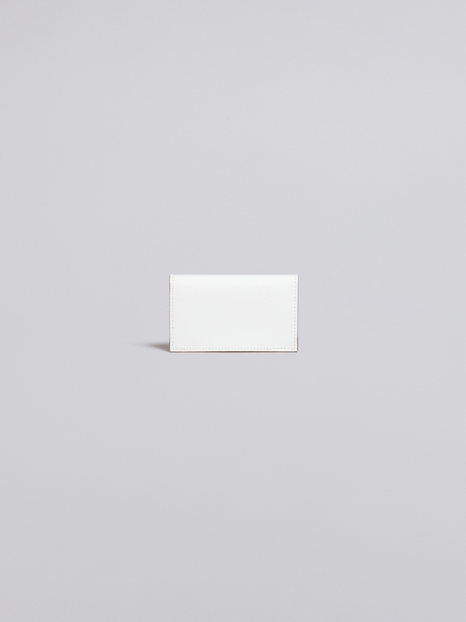 Card case in mono-coloured saffiano leather - Wallets - Image 3