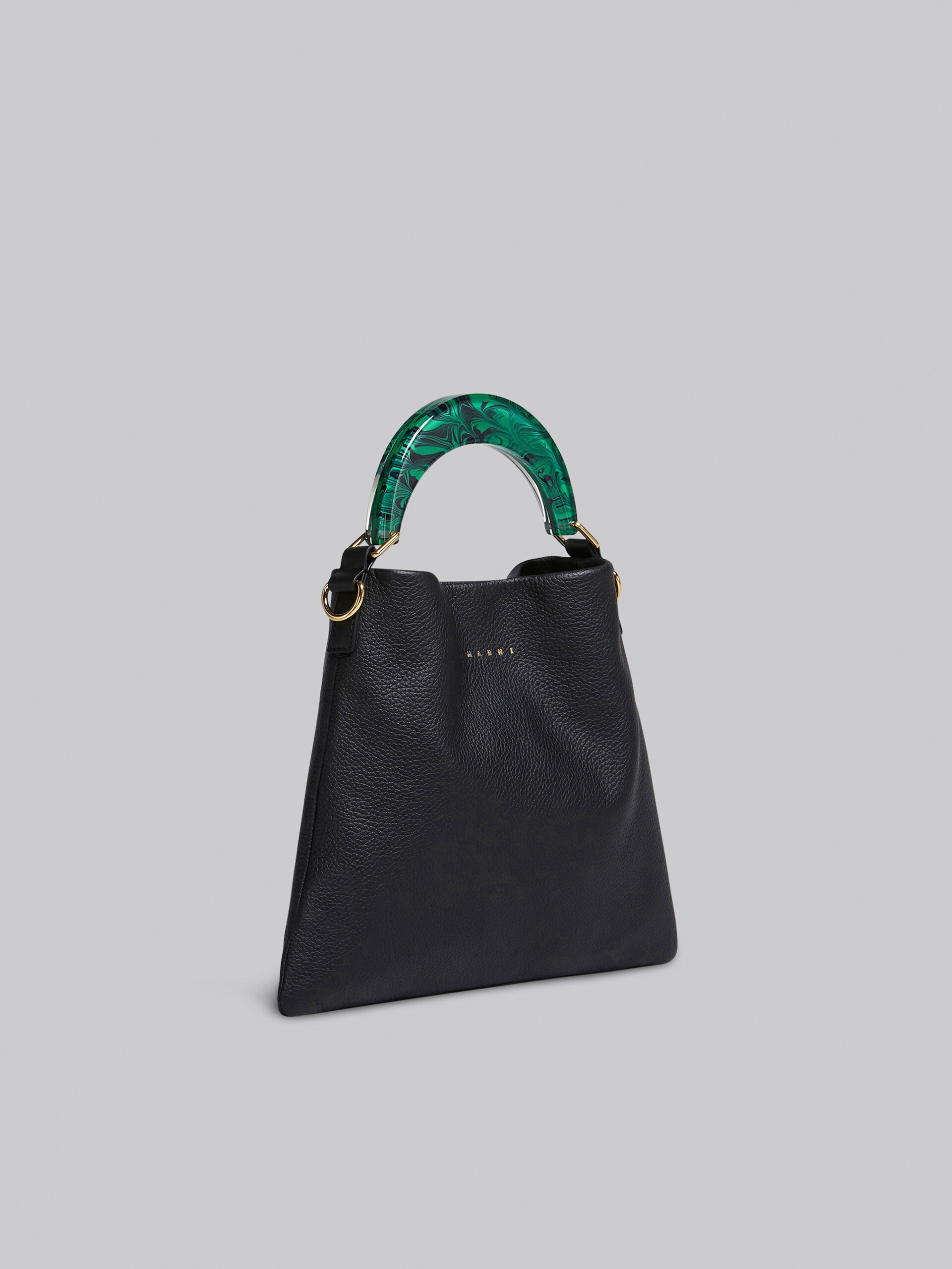 Venice small bag in black leather - Shoulder Bag - Image 6