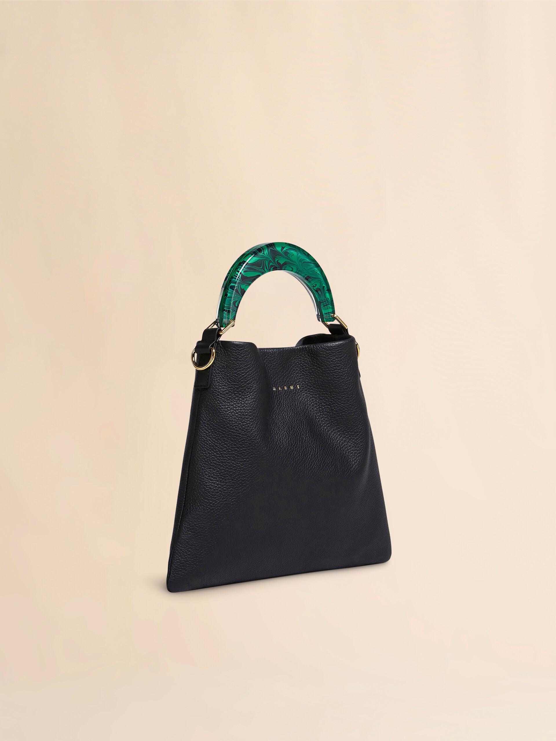 Venice Small Bag in black leather - Shoulder Bags - Image 6