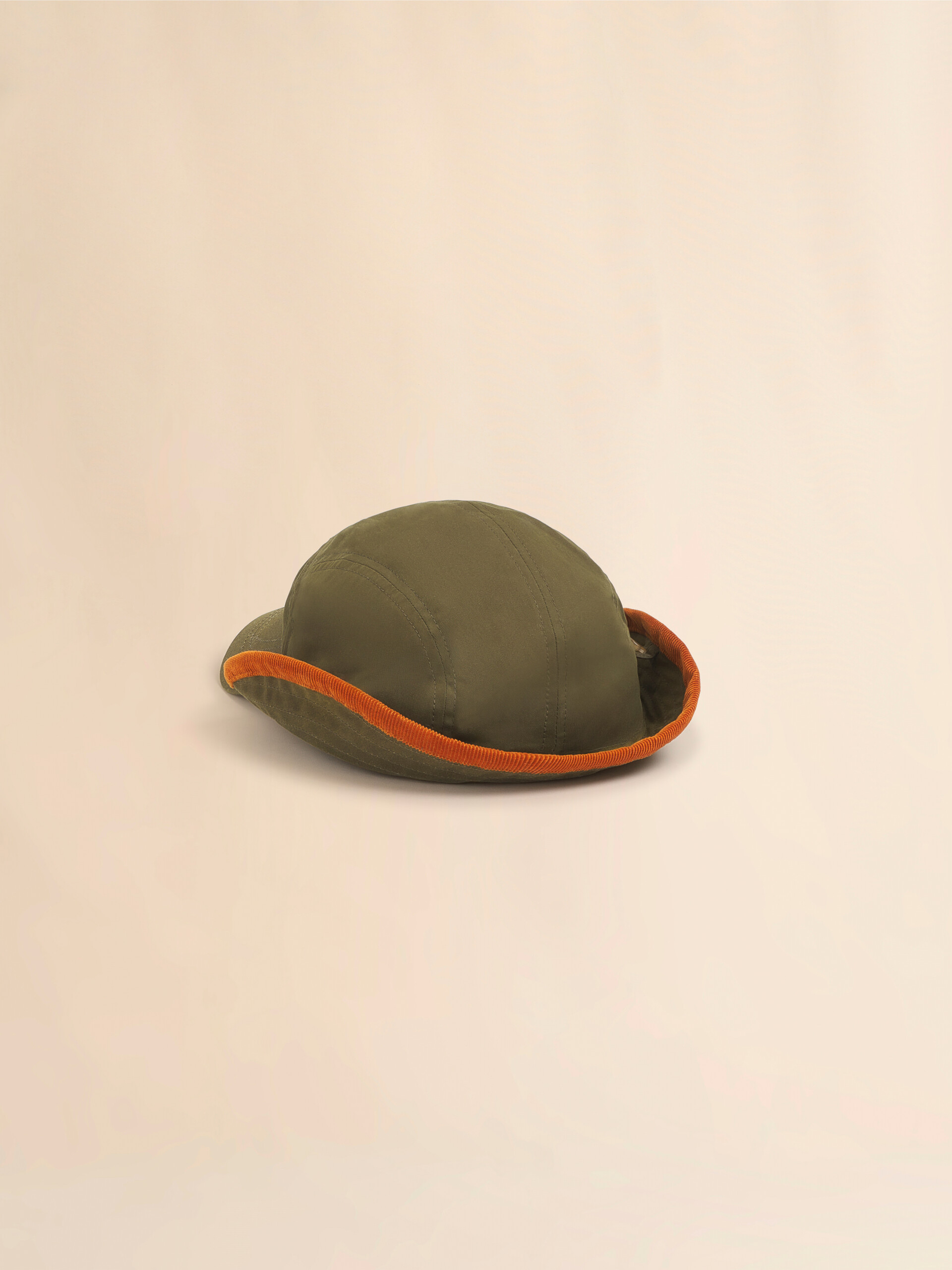 Khaki gabardine baseball cap with ear flaps - Hats - Image 3
