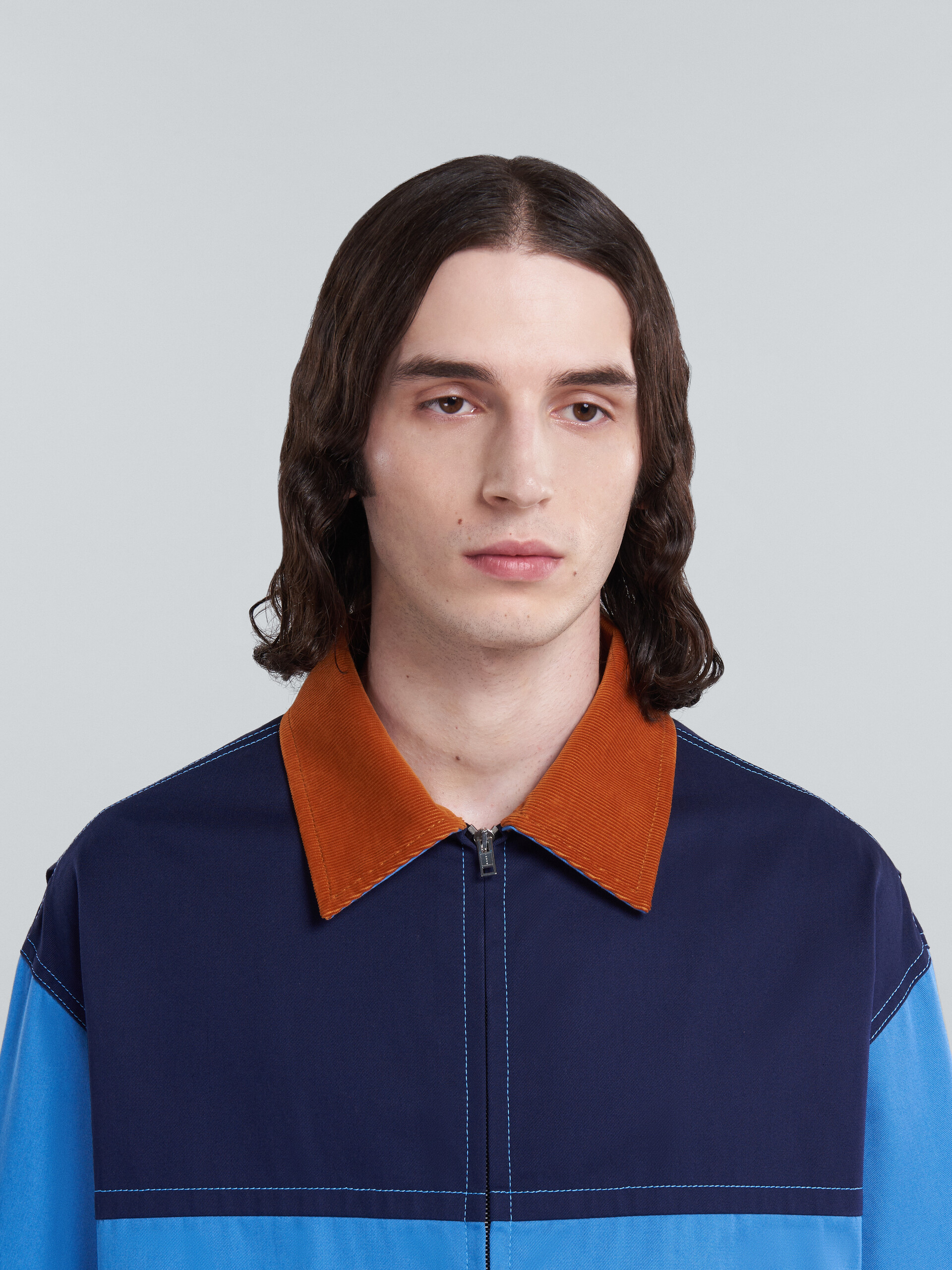 Gabardine jacket with contrasting collar - Jackets - Image 4