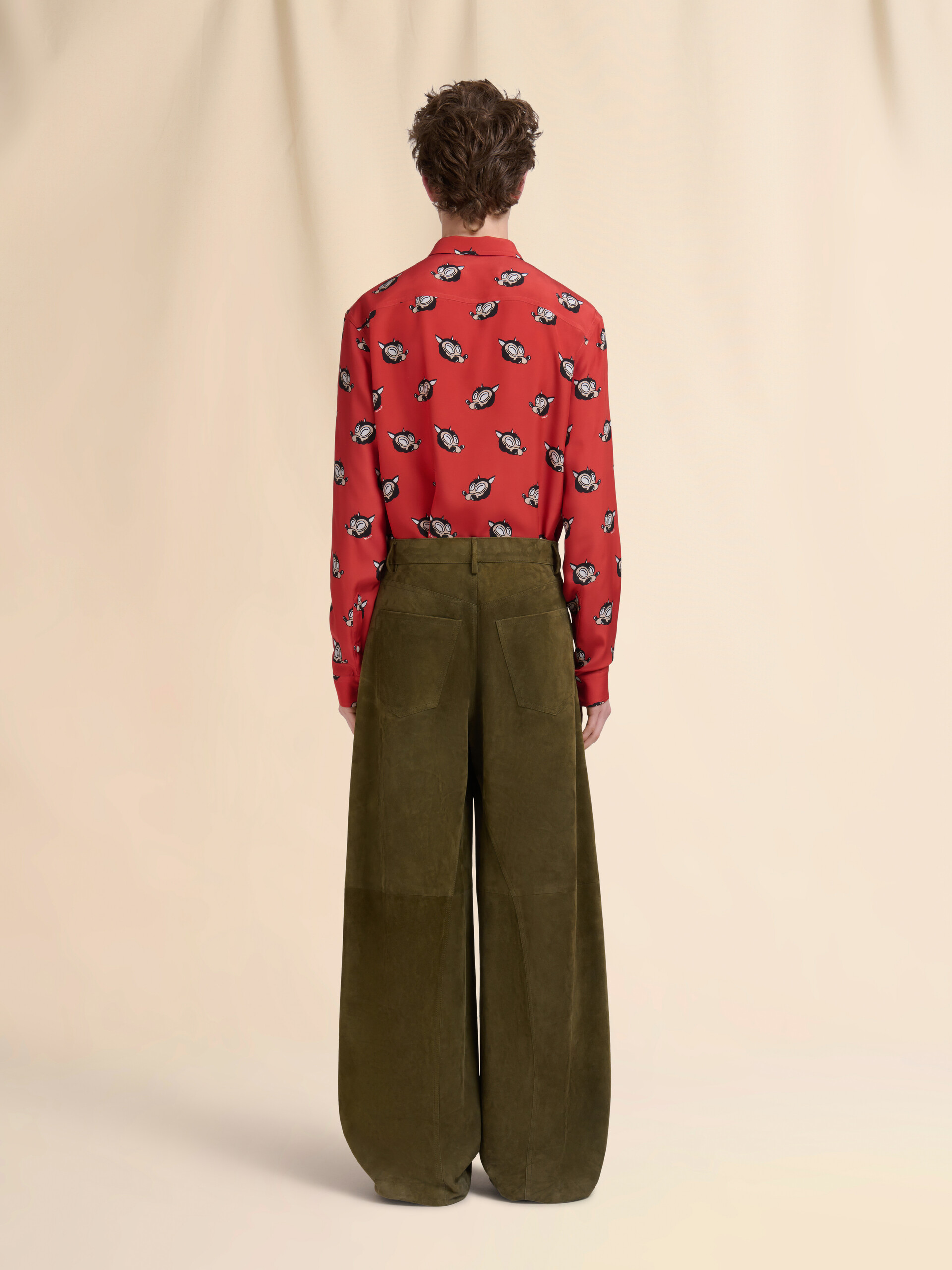 Pantalon en daim vert foncé - Pantalons - Image 3