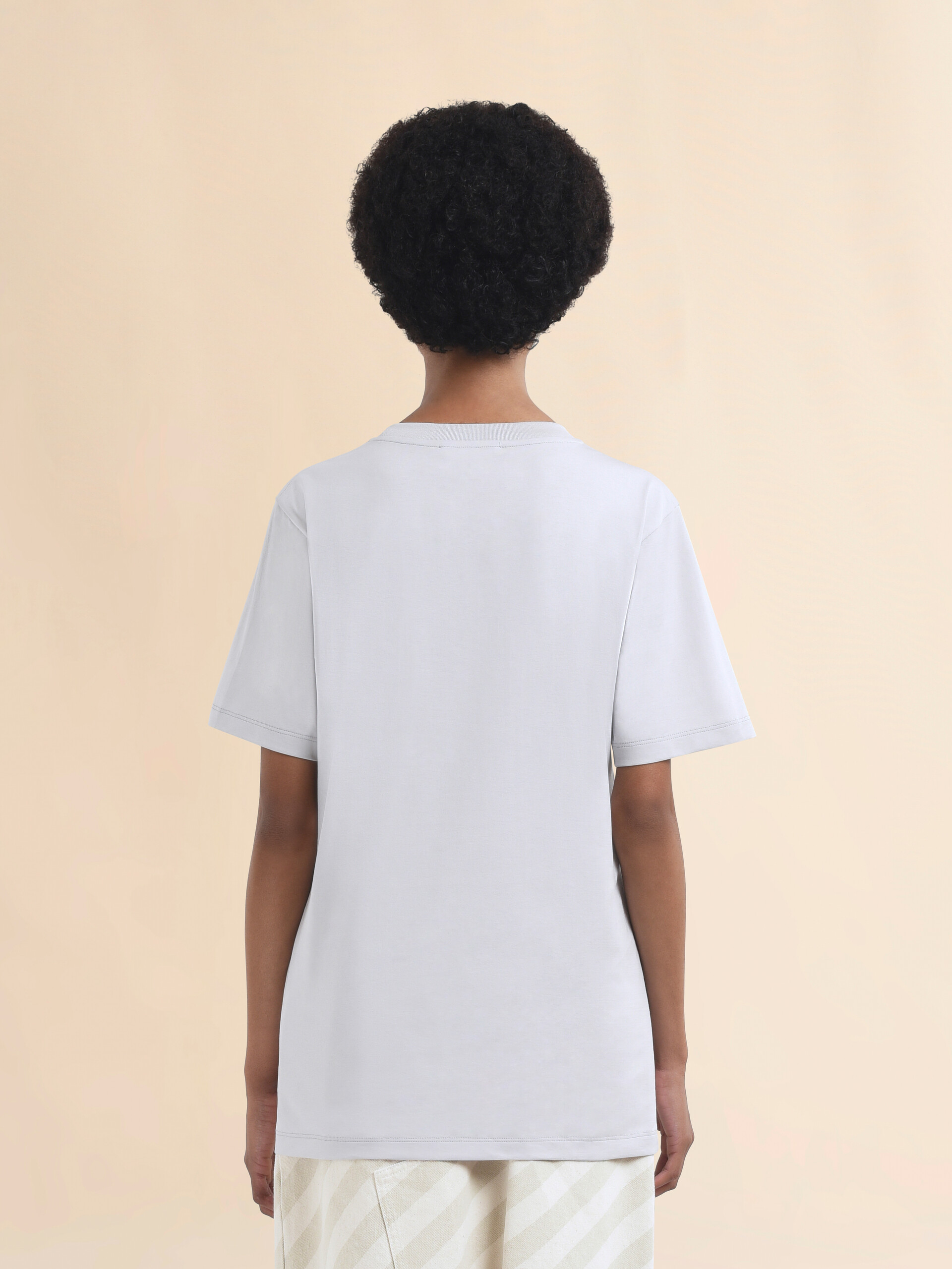 Grey cotton T-shirt with snake print - T-shirts - Image 3