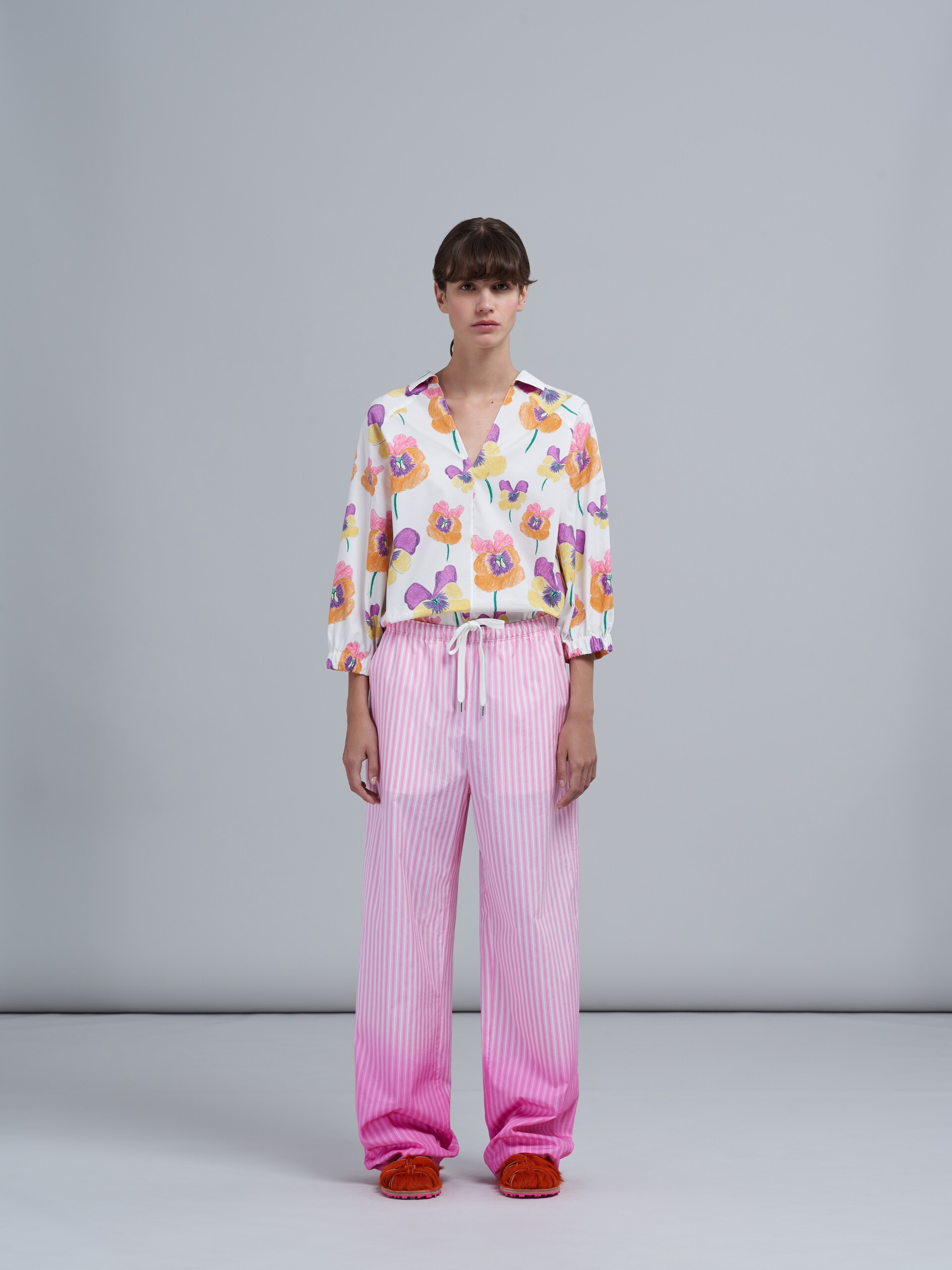 Pink dip-dyed poplin trousers - Pants - Image 2