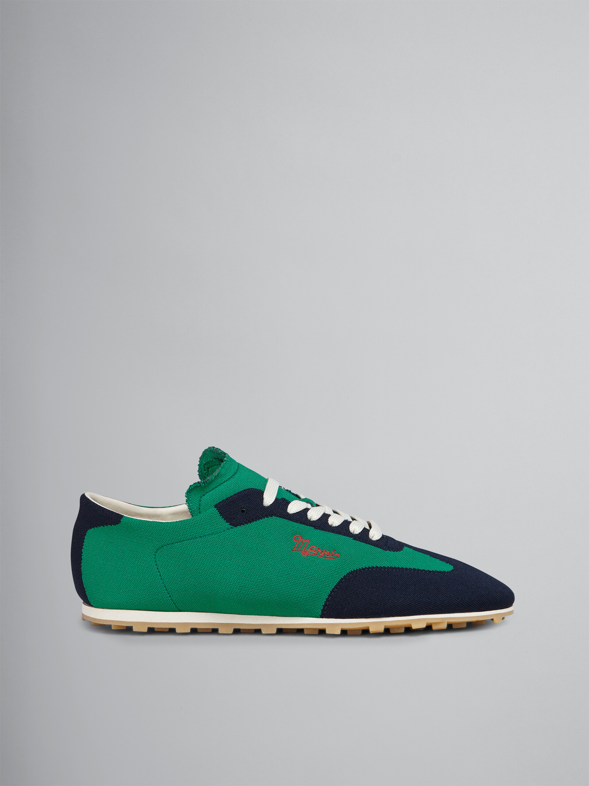 Green blueblack stretch jacquard PEBBLE sneaker - Sneakers - Image 1