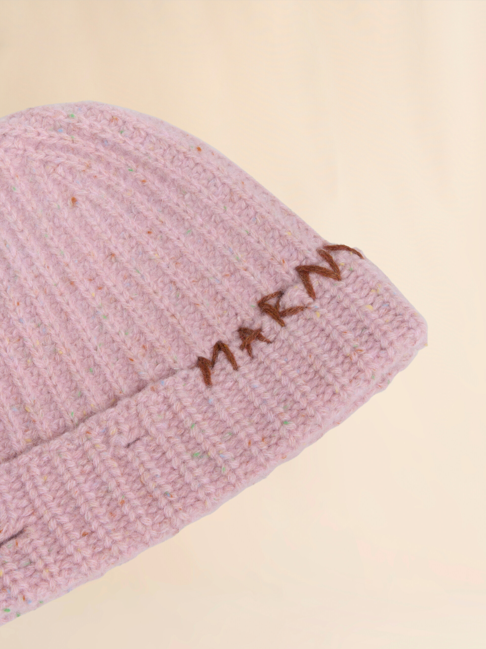 Blue Shetland wool beanie with Marni Mending - Hats - Image 4