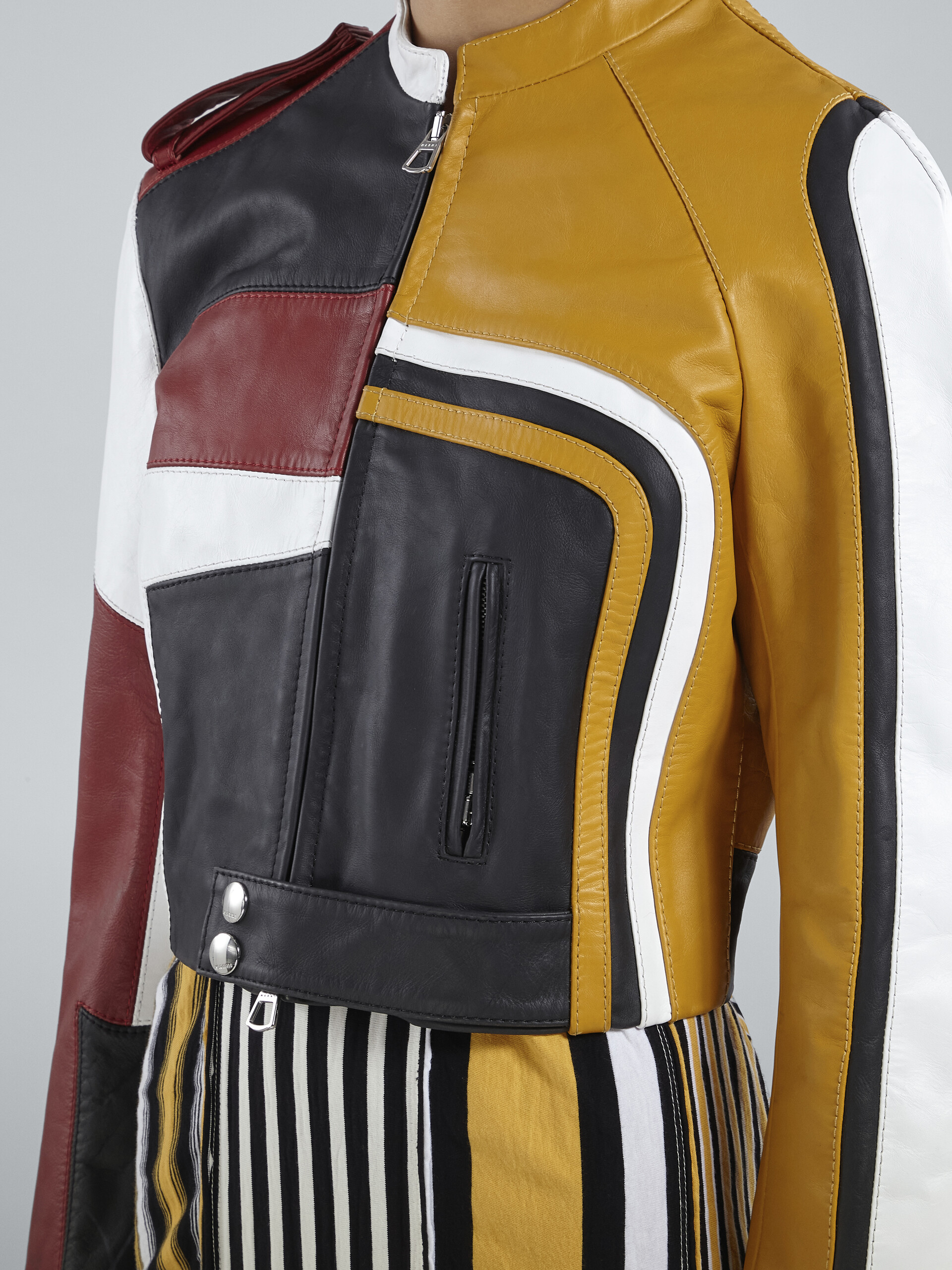 Leather biker jacket - Jackets - Image 5