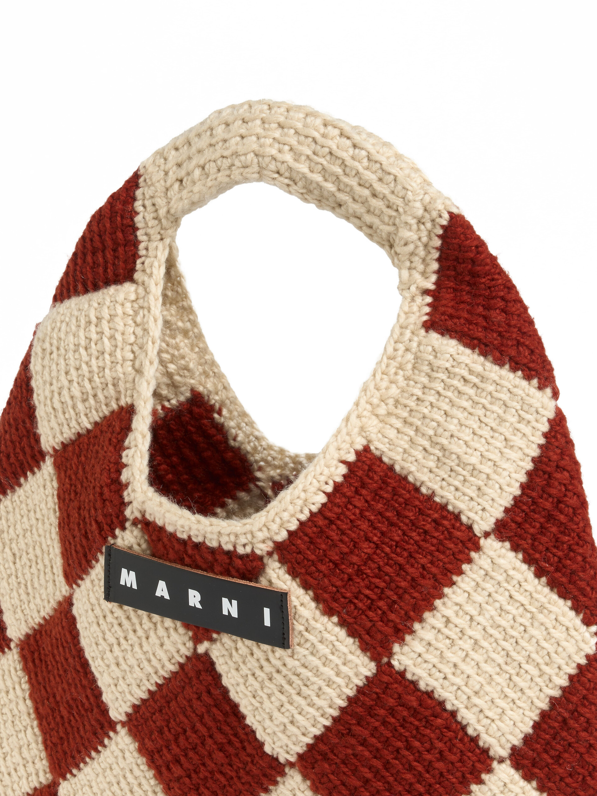 ブルー&ブラウン MARNI MARKET DIAMOND テックウールバッグ ミディアム - ハンドバッグ - Image 4