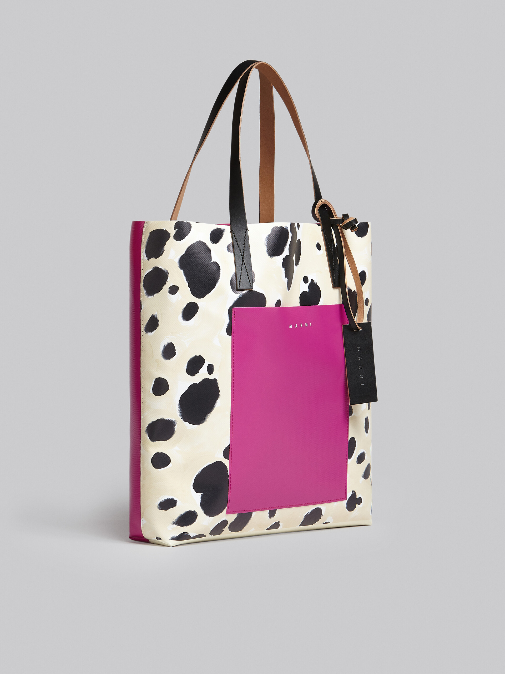Large white Pop Dots print shopping bag - Shopping Bags - Image 6