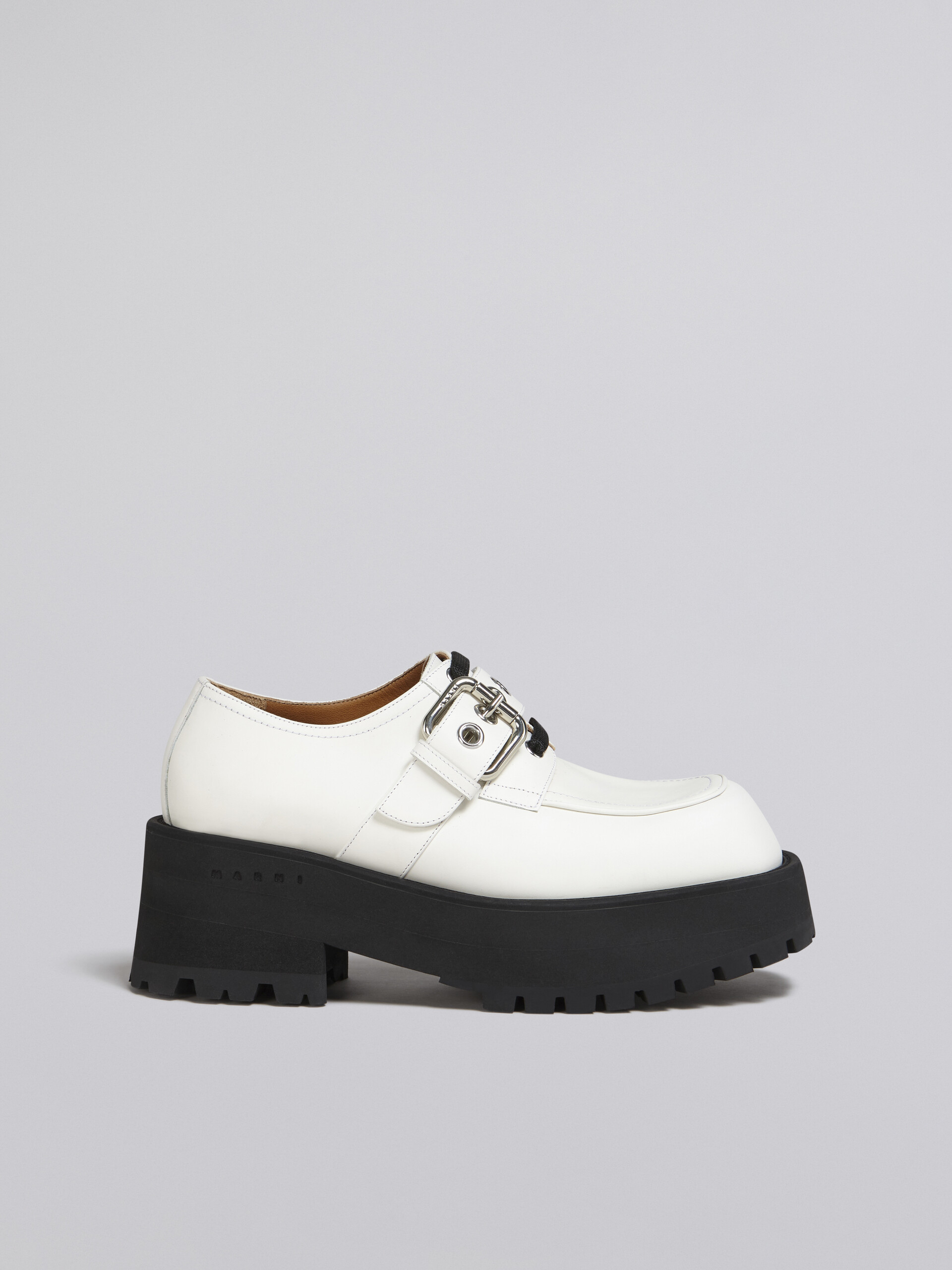 White soft calf leather moccasin - Lace-ups - Image 1