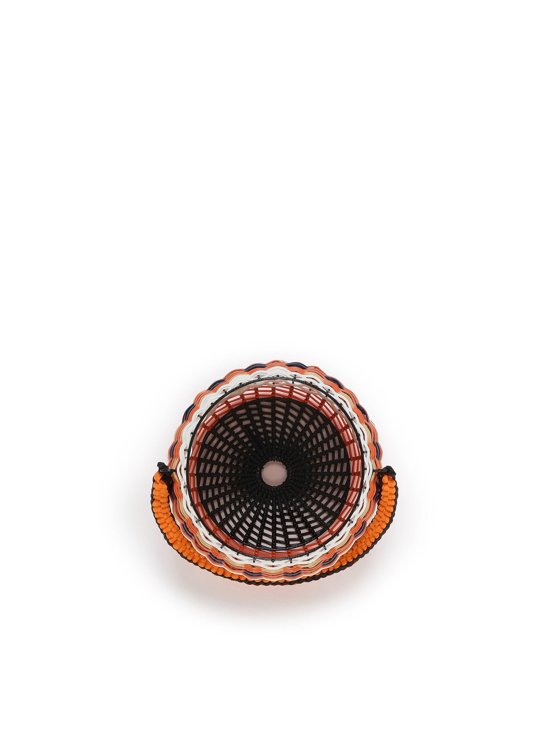Orange and white MARNI MARKET woven cable basket - Accessories - Image 4