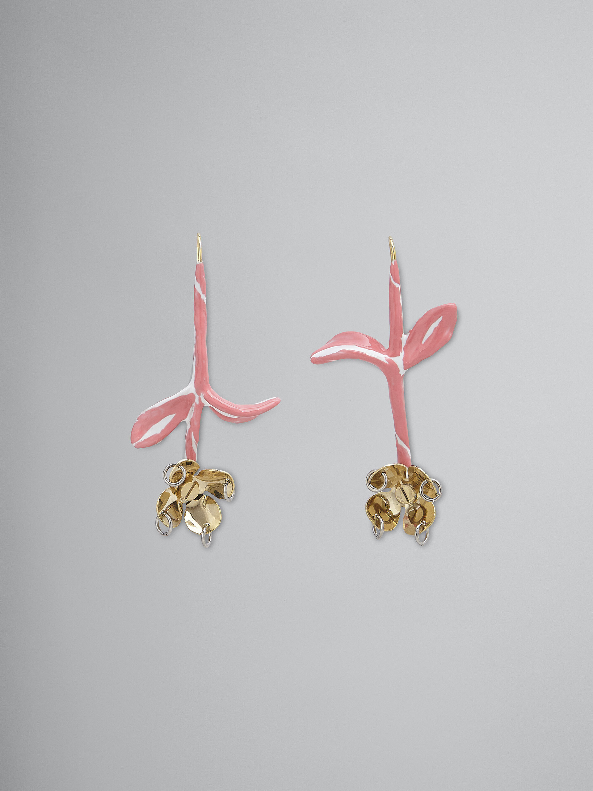 FLOWER pink earrings - Earrings - Image 1