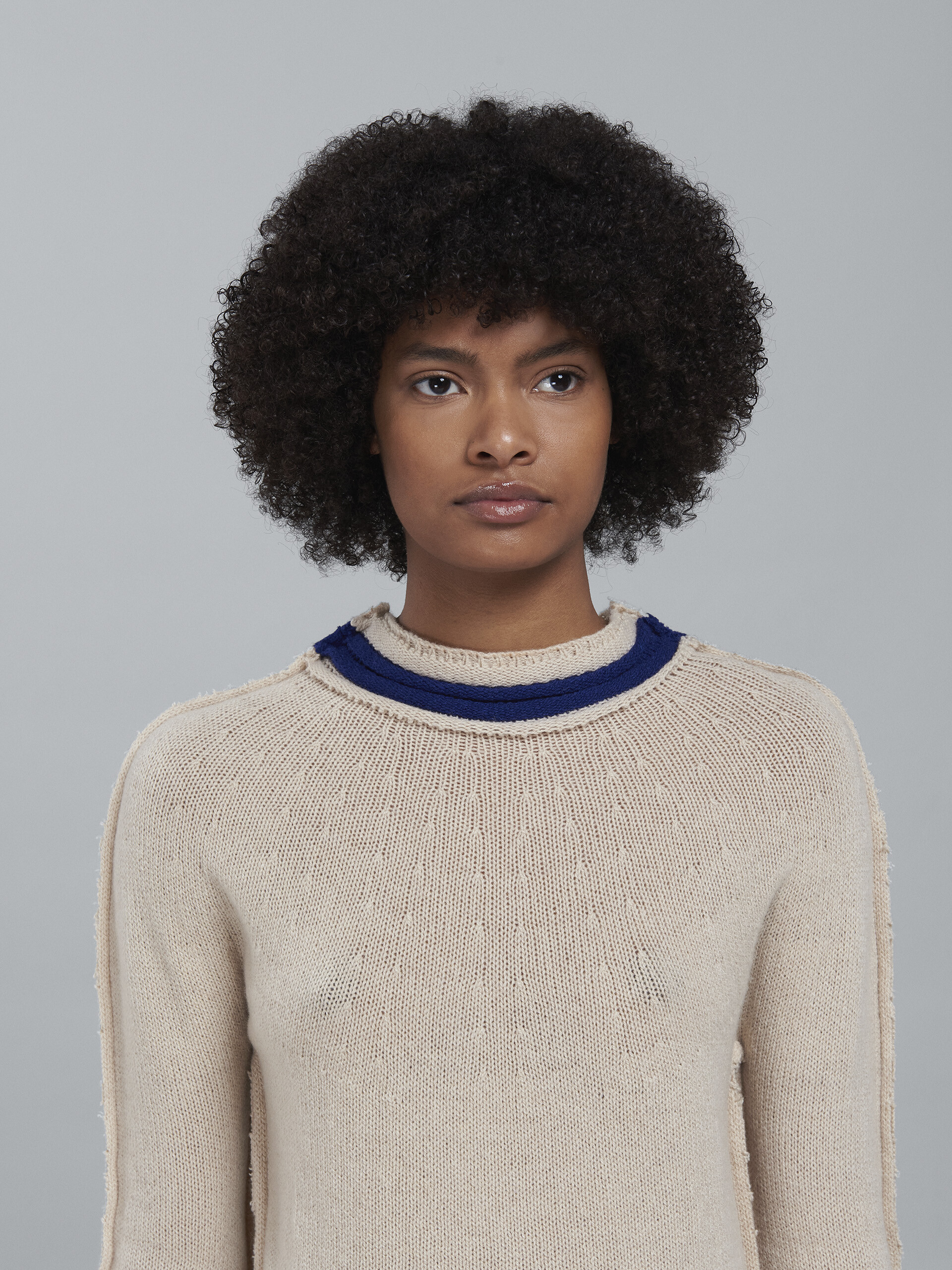 Cashwool long crewneck sweater - Pullovers - Image 4