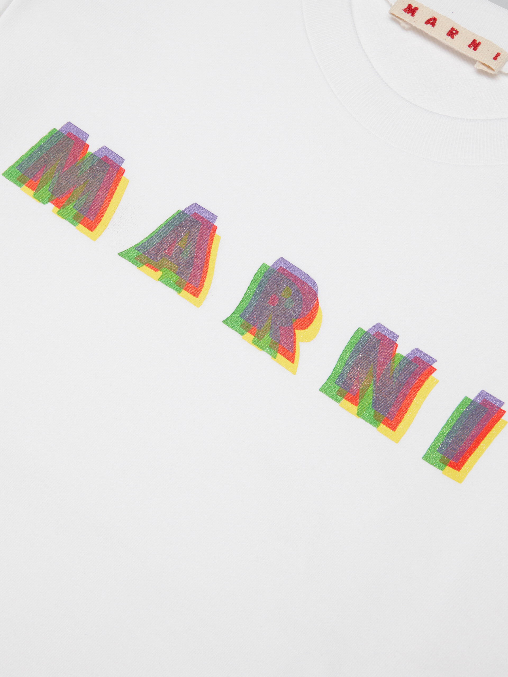 Sweat-shirt à col ras du cou blanc avec logo Rainbow - Maille - Image 4