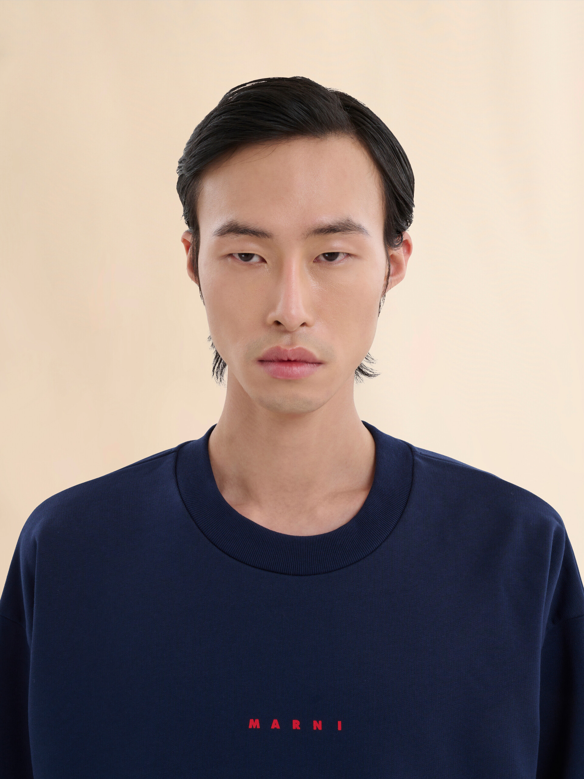 White organic cotton sweatshirt with mini logo - Sweaters - Image 4