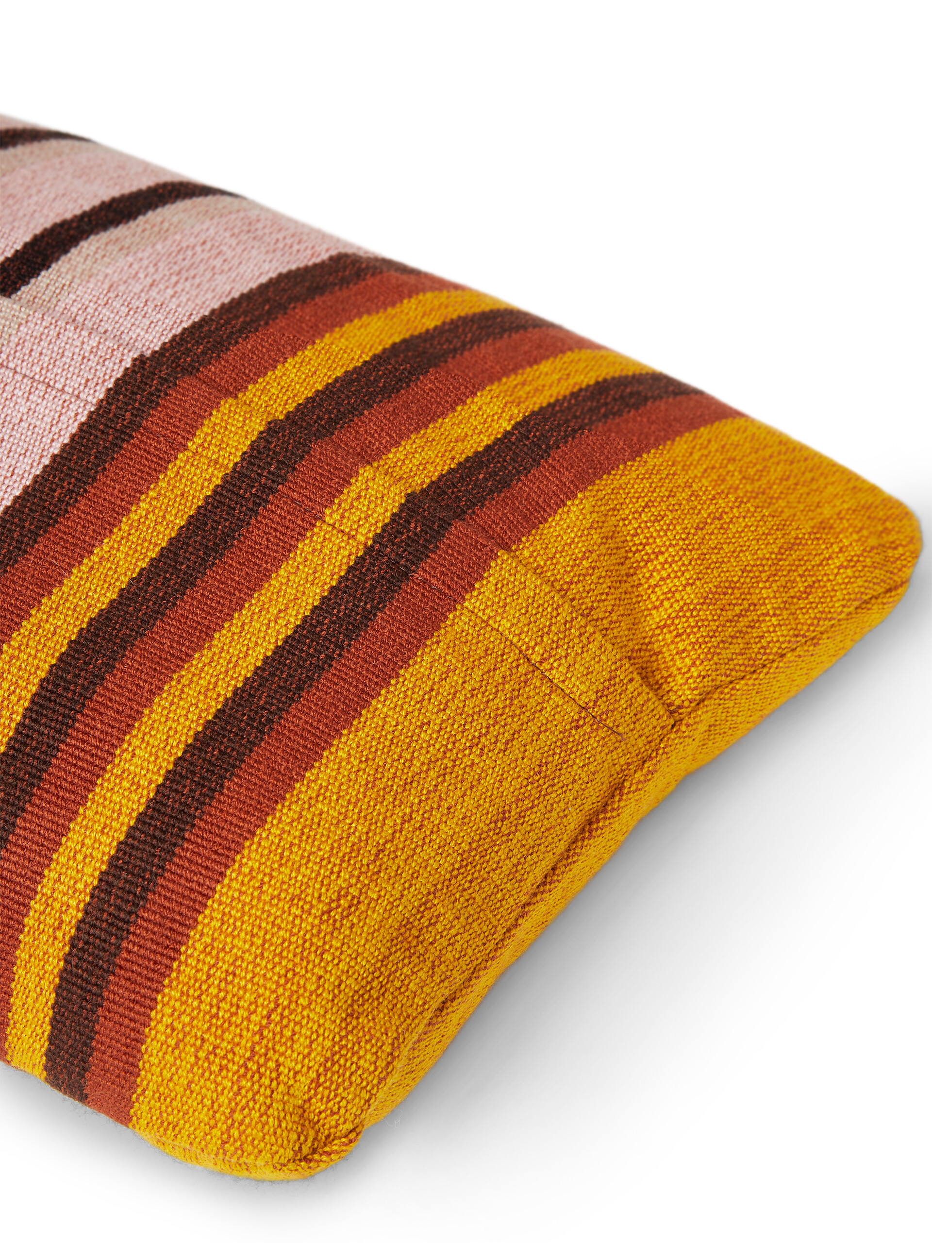 MARNI MARKET rectangular pillow cover in polyester with yellow pink and brown vertical stripes - Furniture - Image 3