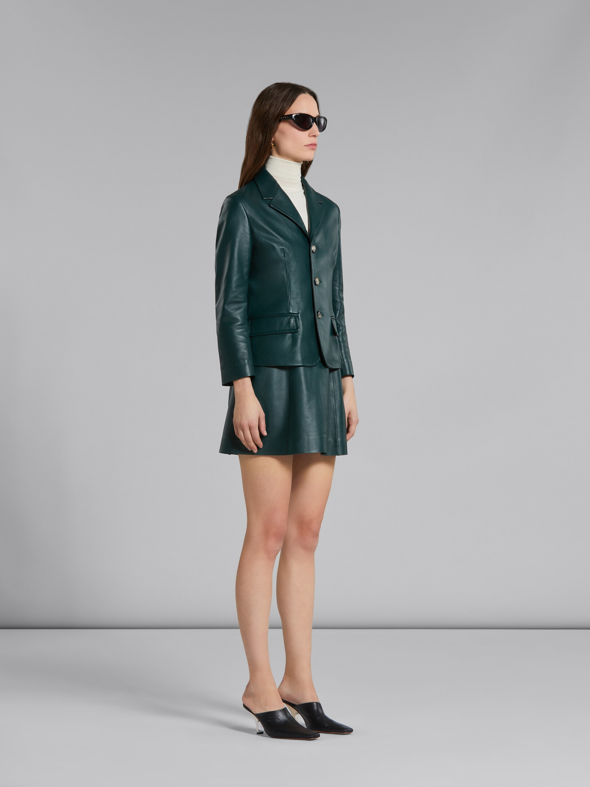 Grüne Lederjacke | Marni