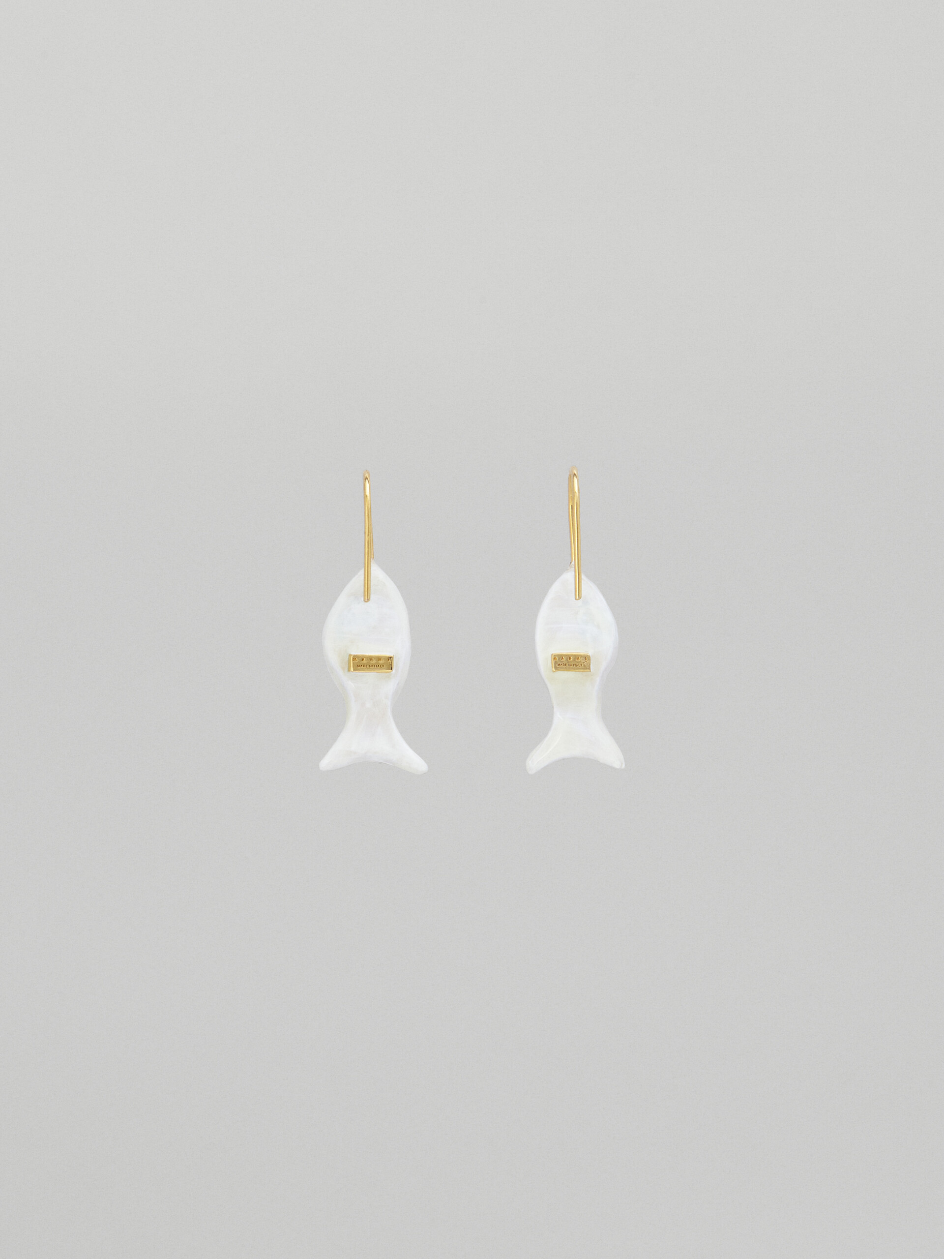 White enamel SEA earrings - Earrings - Image 3