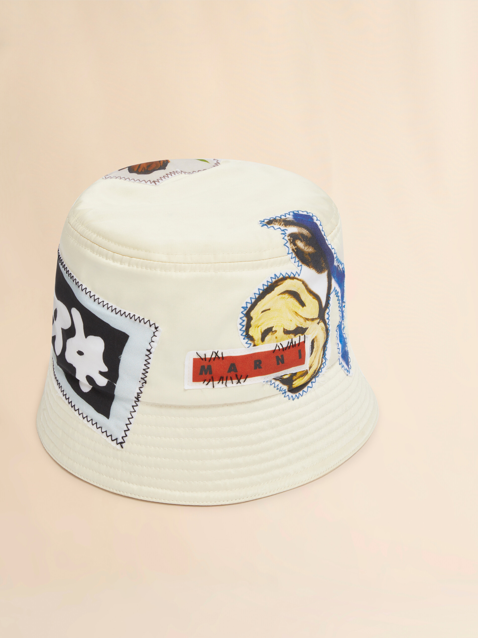 Cream taffeta bucket hat - Hats - Image 4