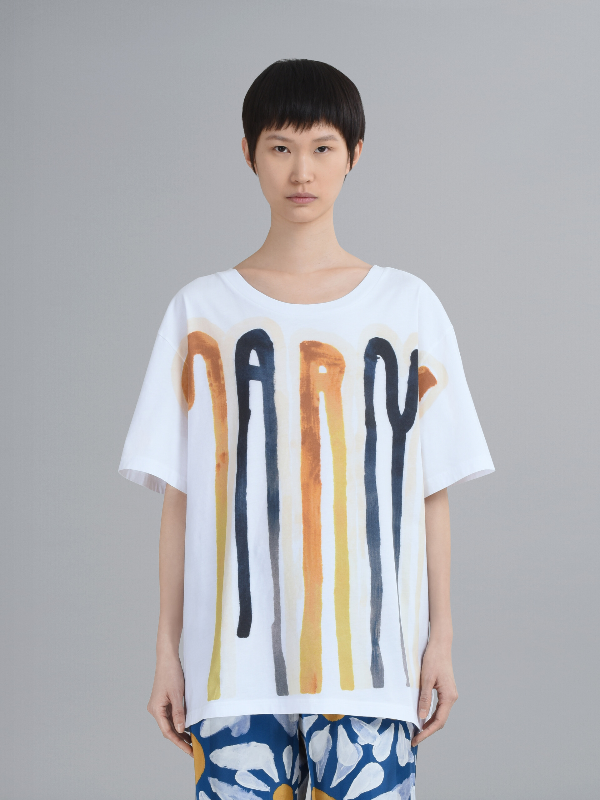 ドリッピングロゴ ジャージー製Tシャツ | Marni
