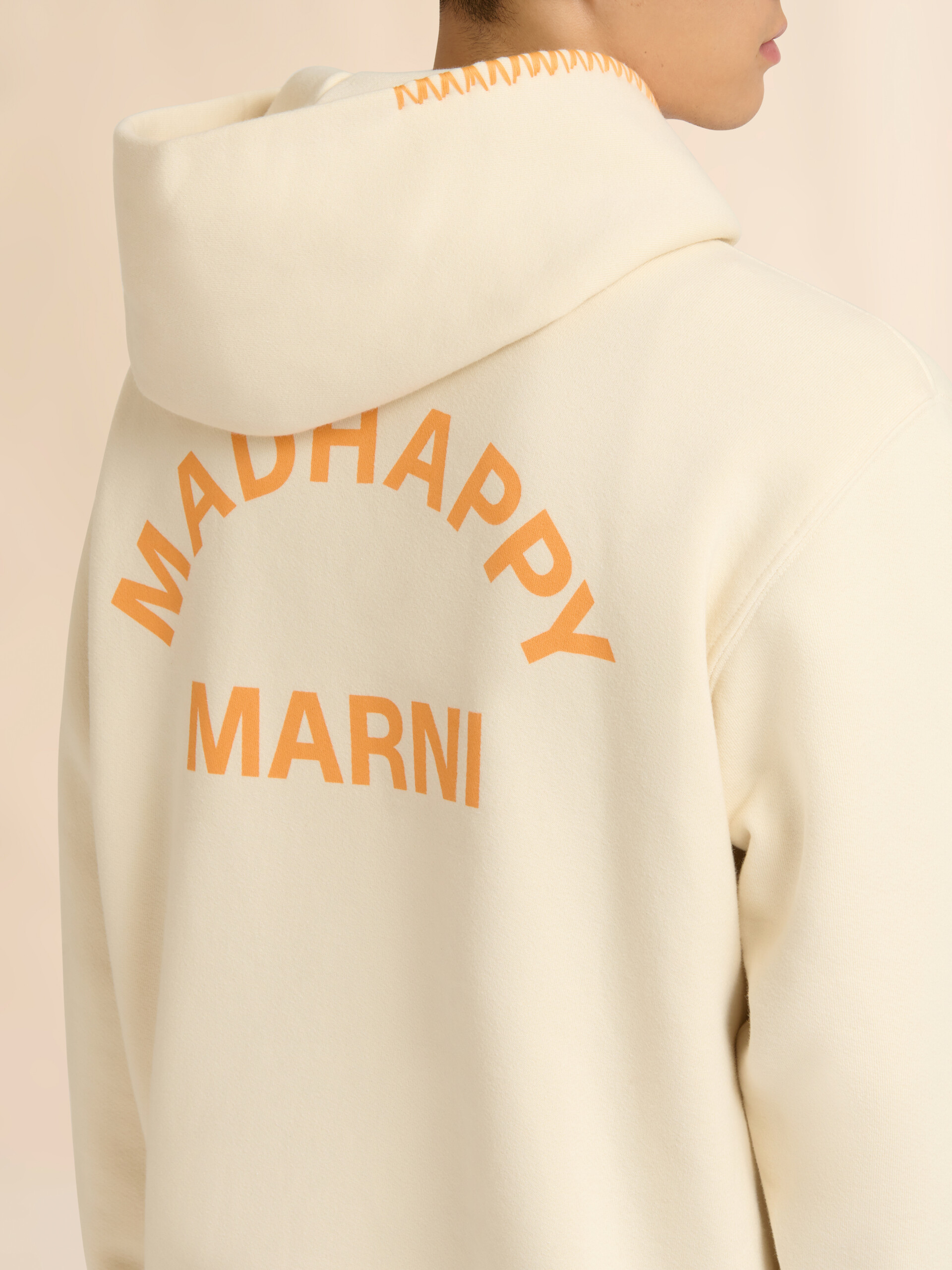 Marni + Madhappy cream cotton hoodie with arch logo print - Sweaters - Image 5
