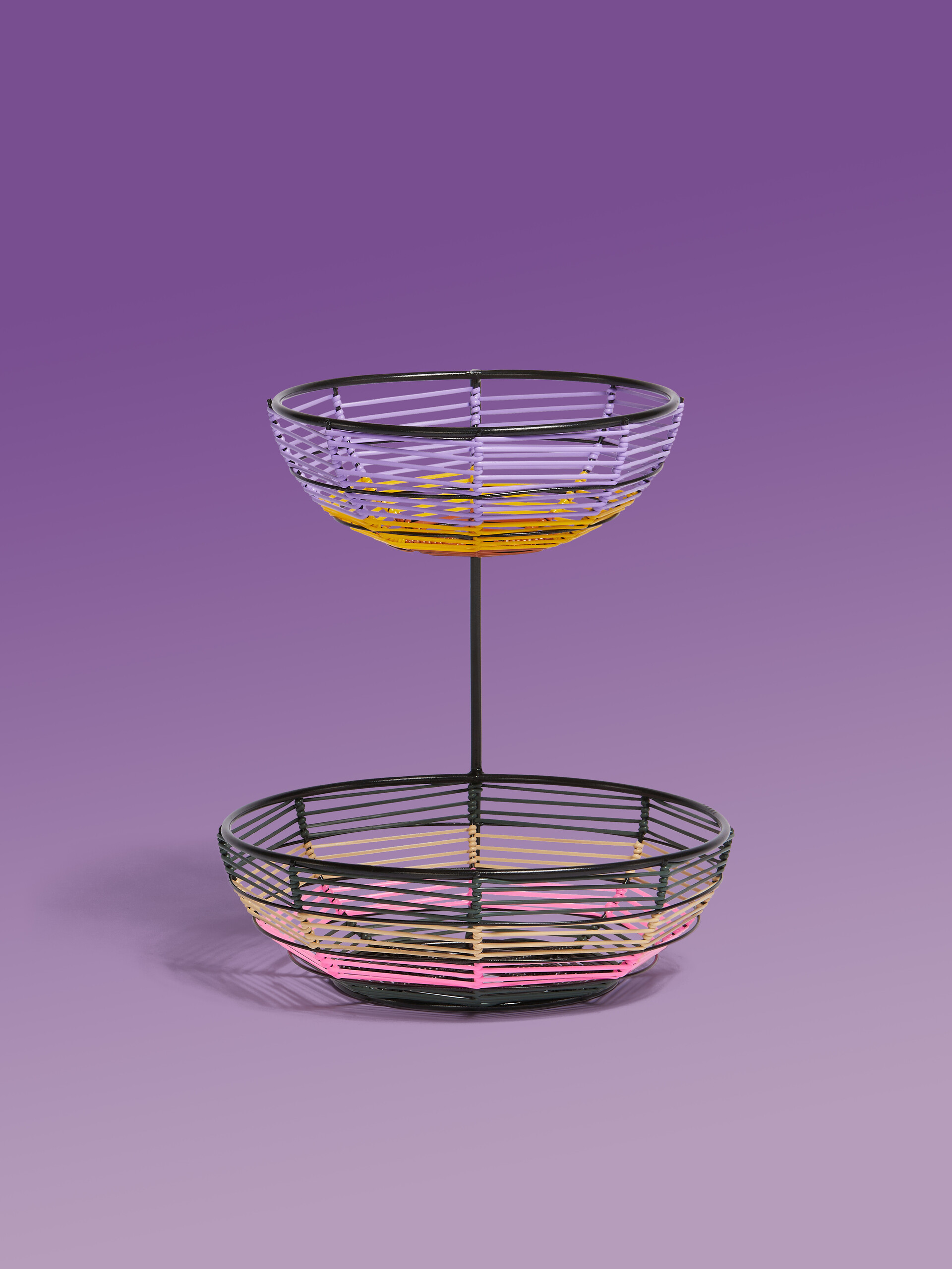 Lilac MARNI MARKET two-tier woven cable fruit stand - Accessories - Image 1
