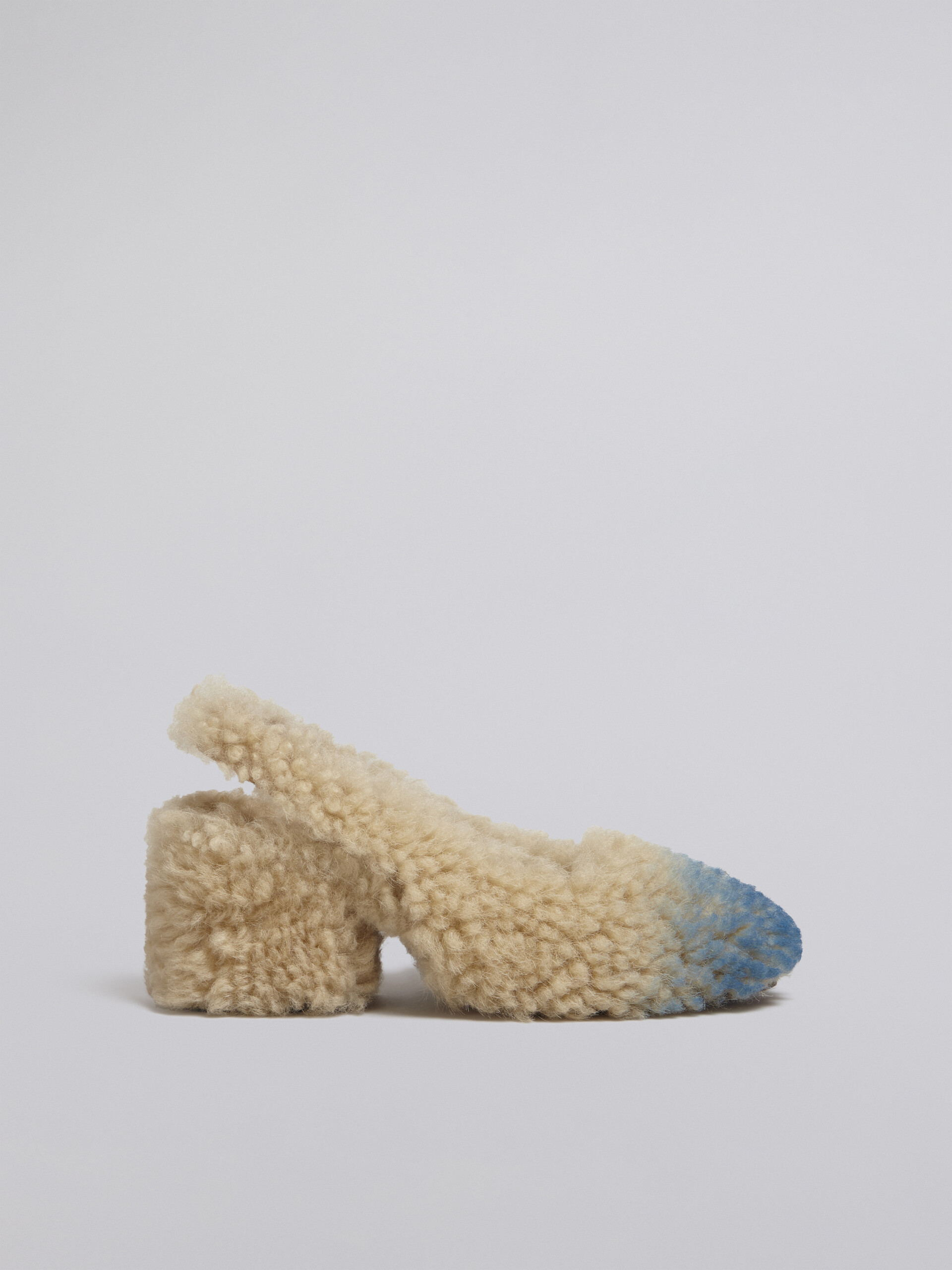 Sheepskin pump with square colourful spray captoe - Sandals - Image 1