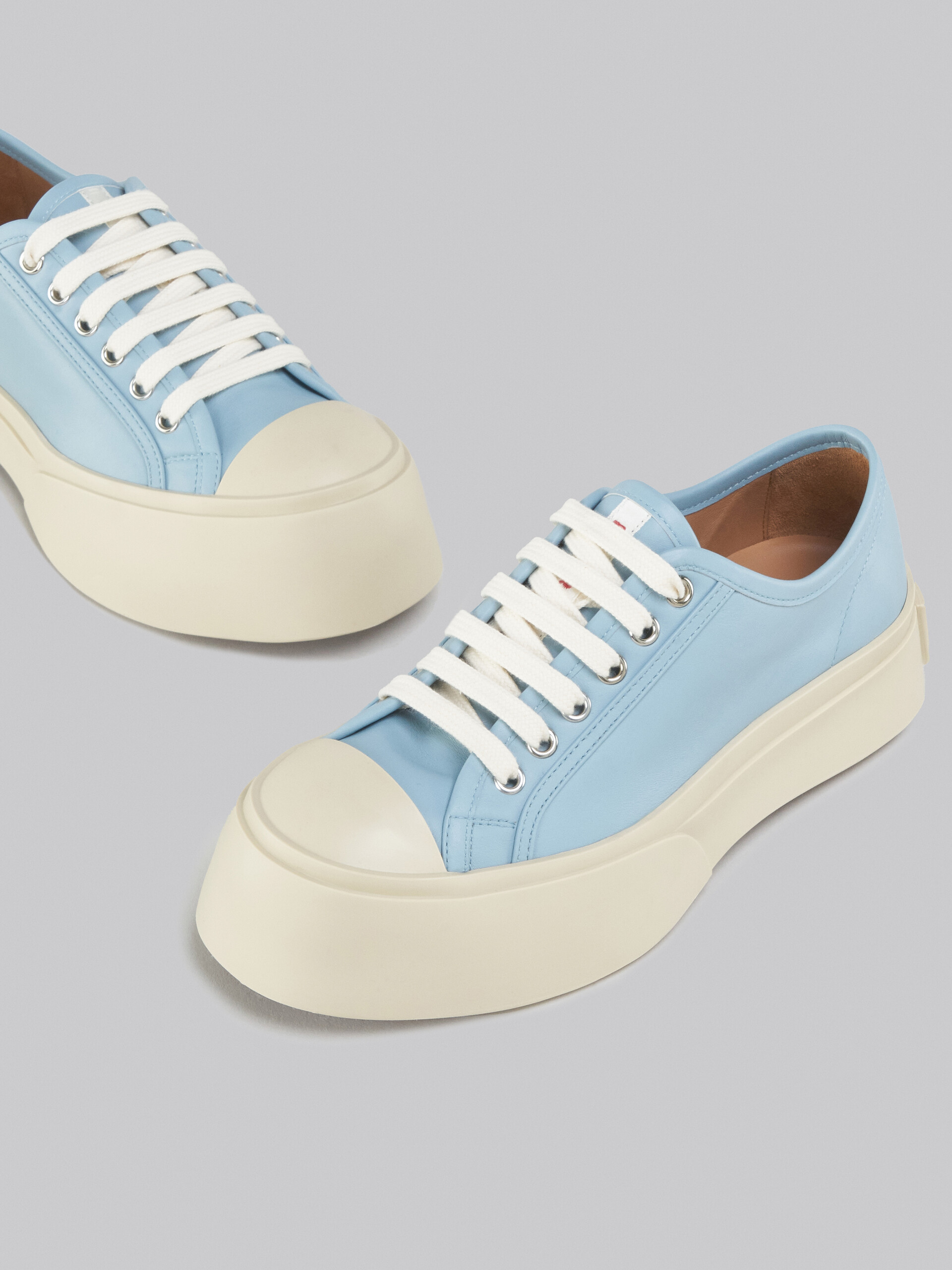 Light blue nappa leather Pablo lace-up sneaker - Sneakers - Image 5