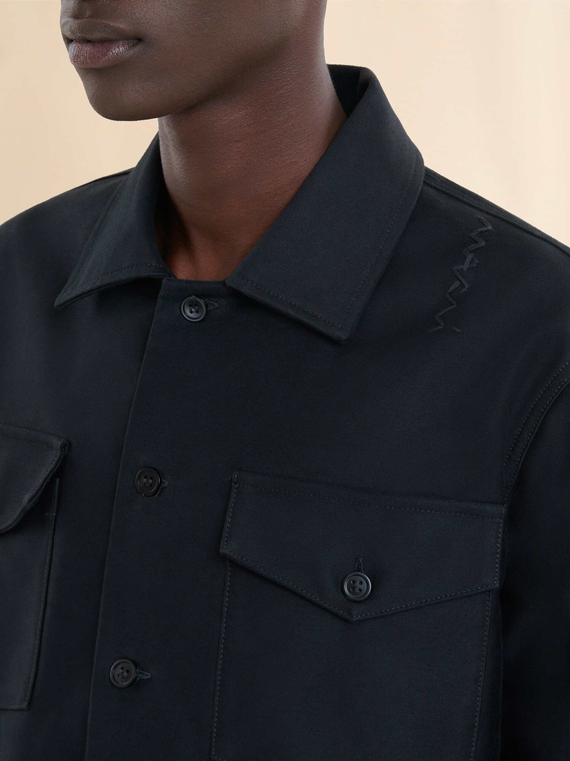 Brown organic cotton satin shirt - Shirts - Image 4