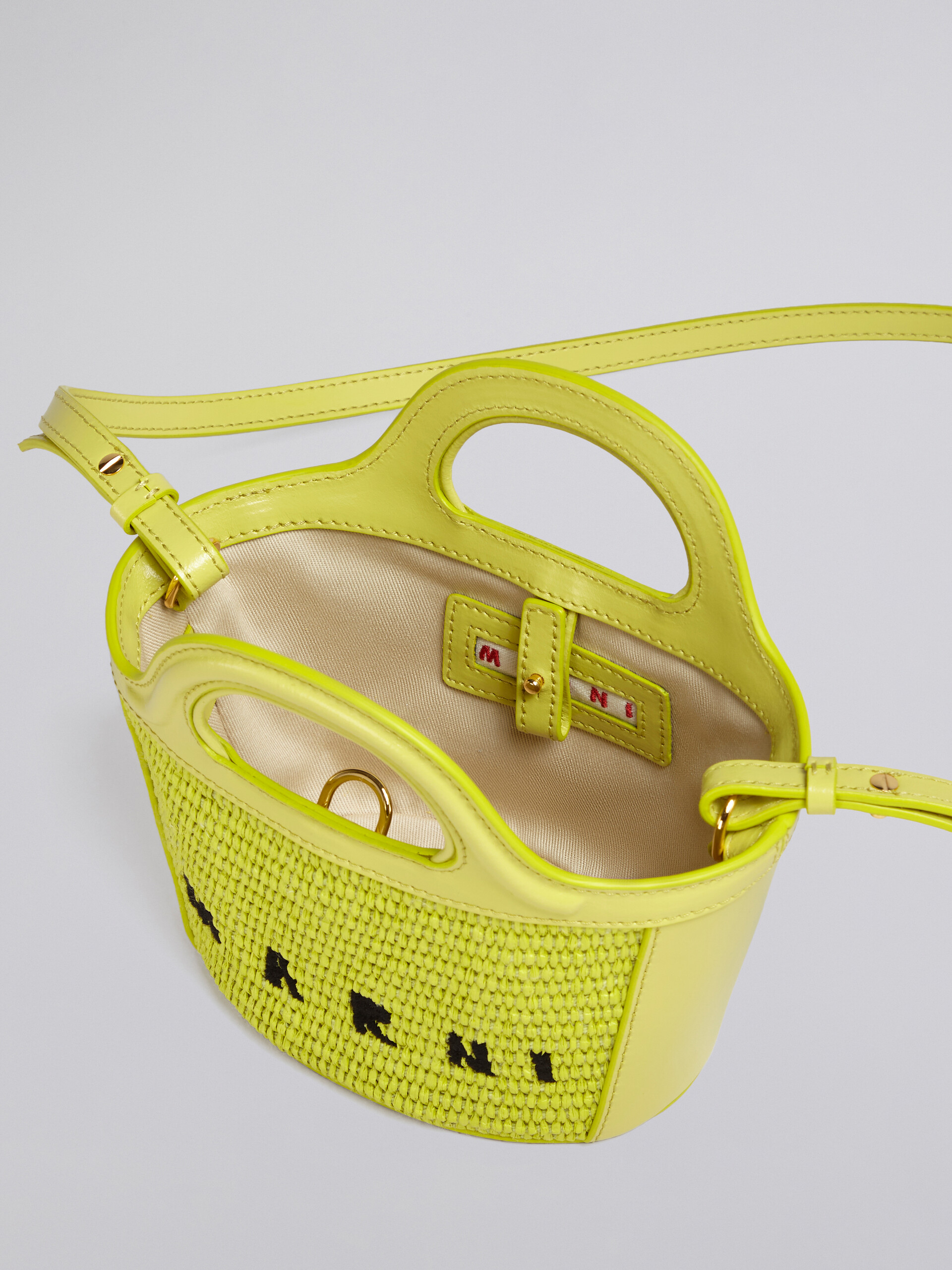 TROPICALIA micro bag in yellow leather and raffia - Handbags - Image 4