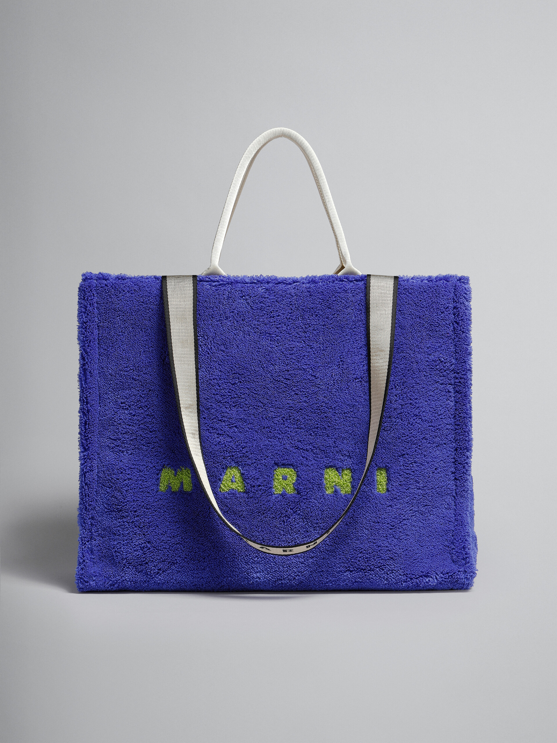 Blue terry cloth tote bag Marni