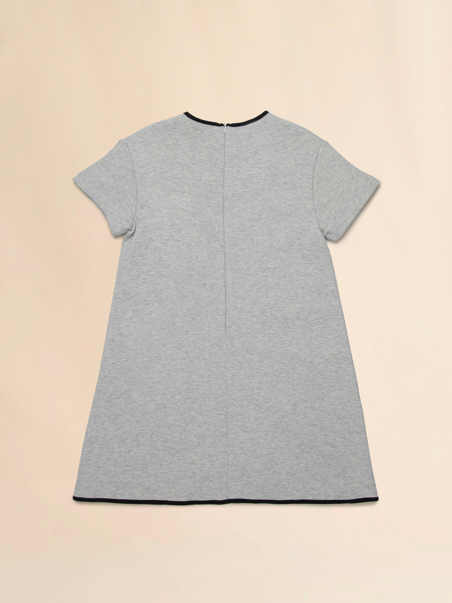 Gray cotton dress with contrast piping - Dresses - Image 2