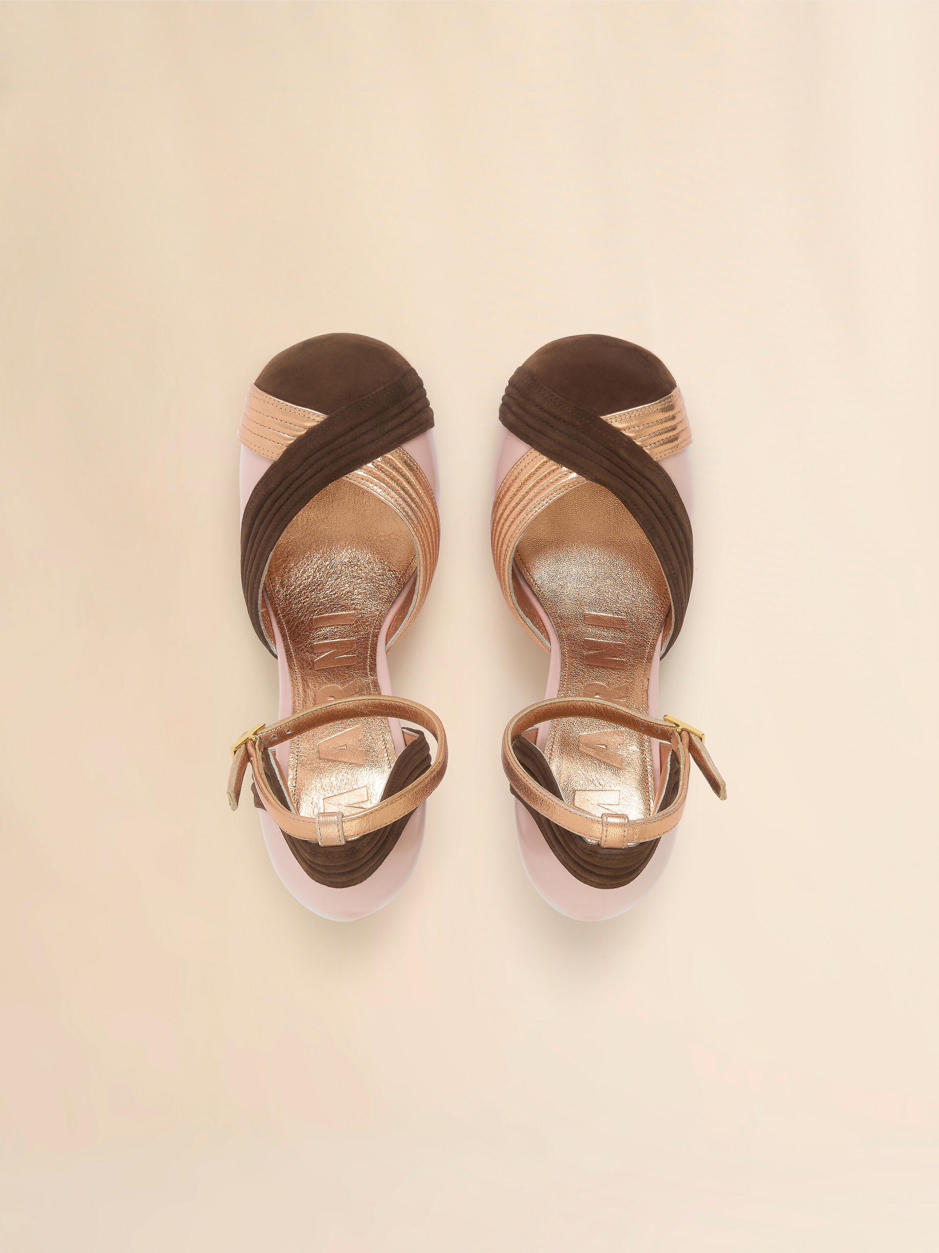 Pumps New Wave aus Wildleder und rosa Metallic-Leder - Pumps - Image 4