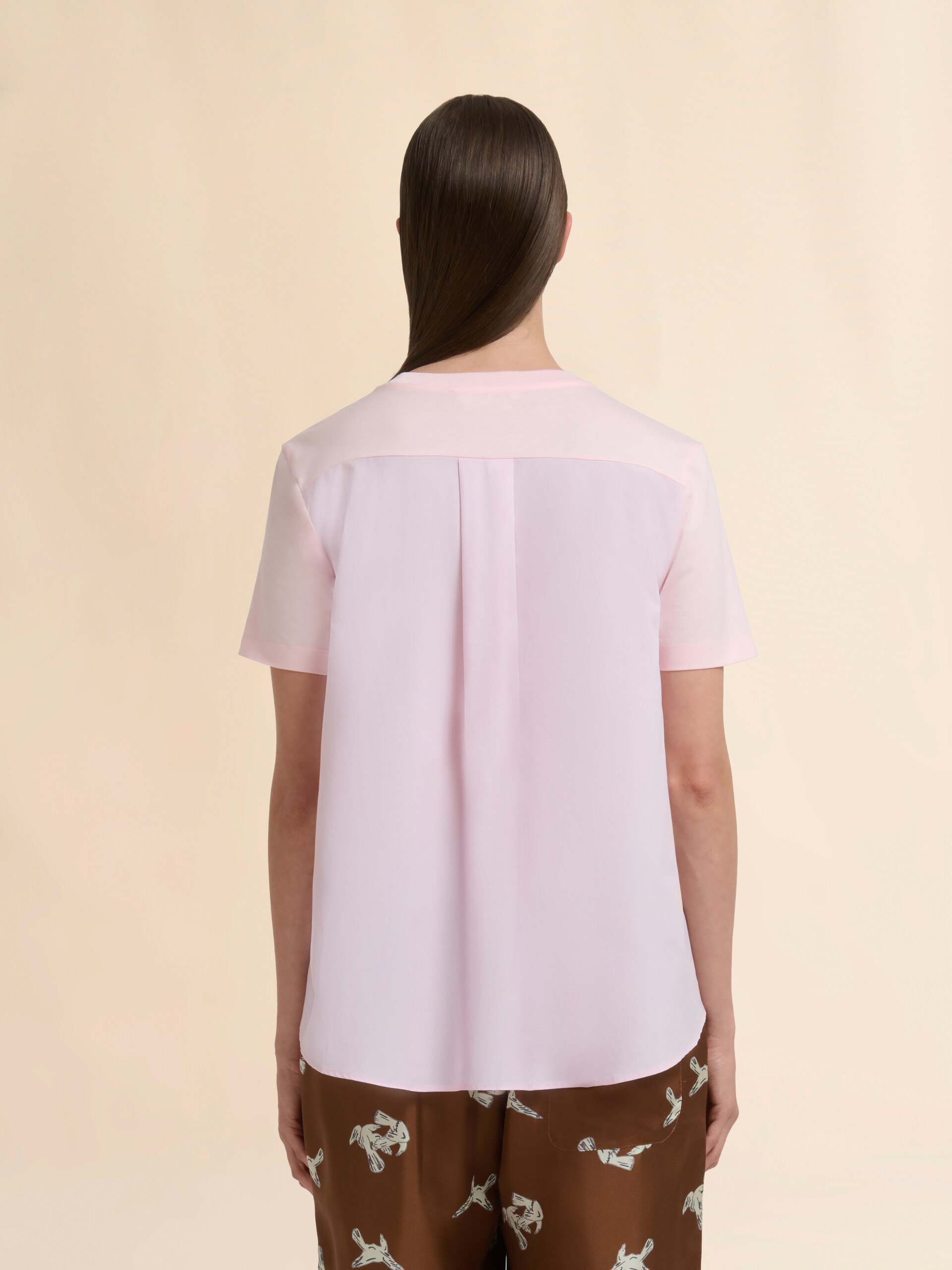 ピンク コットン製T-シャツ ハンドステッチのマルニロゴ入り - Tシャツ - Image 3